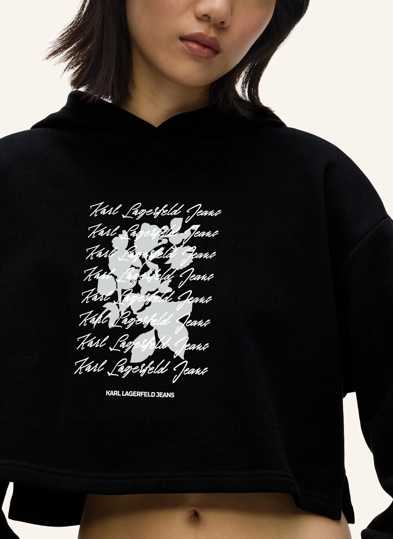 KARL LAGERFELD JEANS Hoodie: SCHWARZ