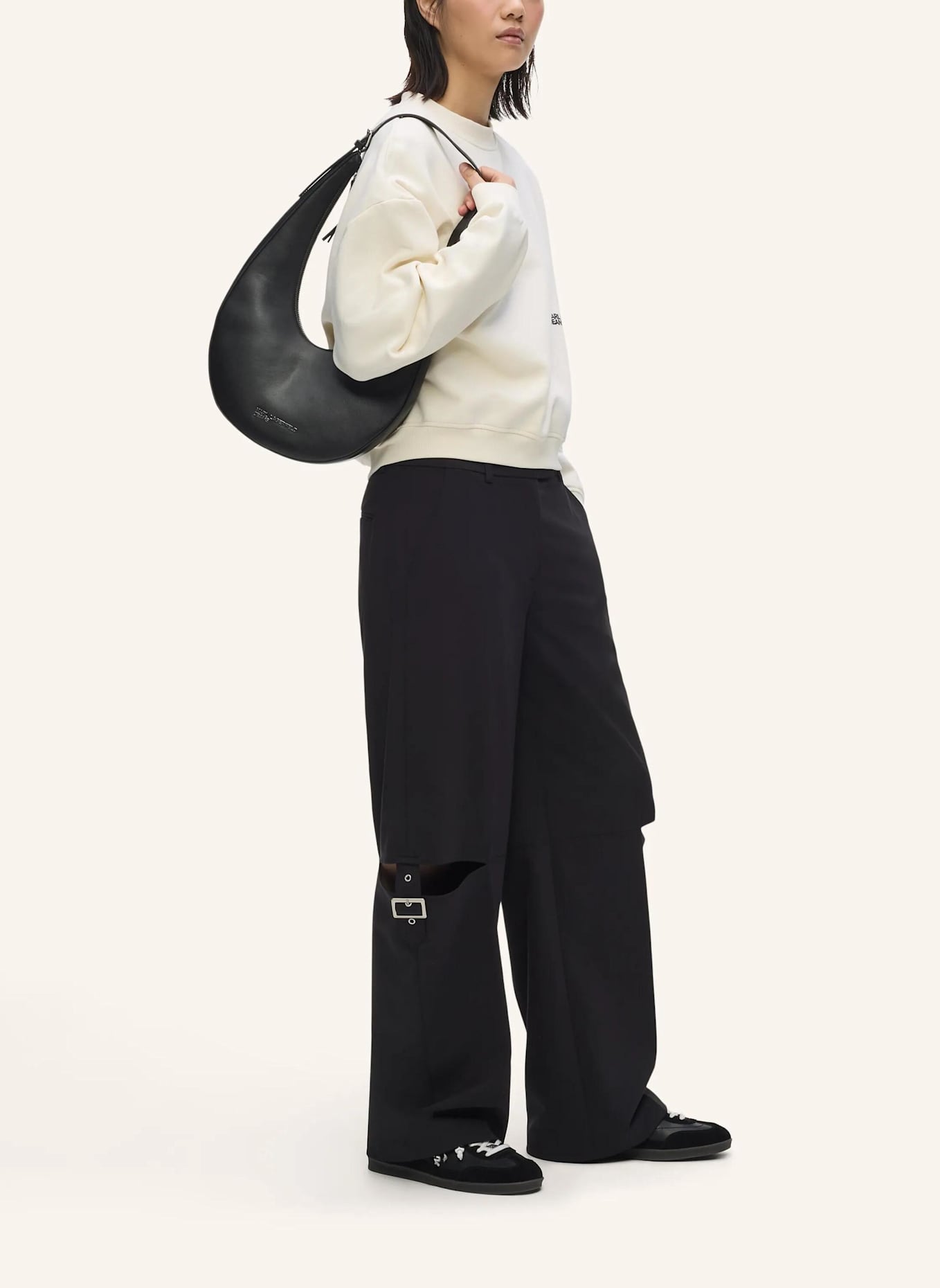 KARL LAGERFELD JEANS Hobo-Bag: SCHWARZ