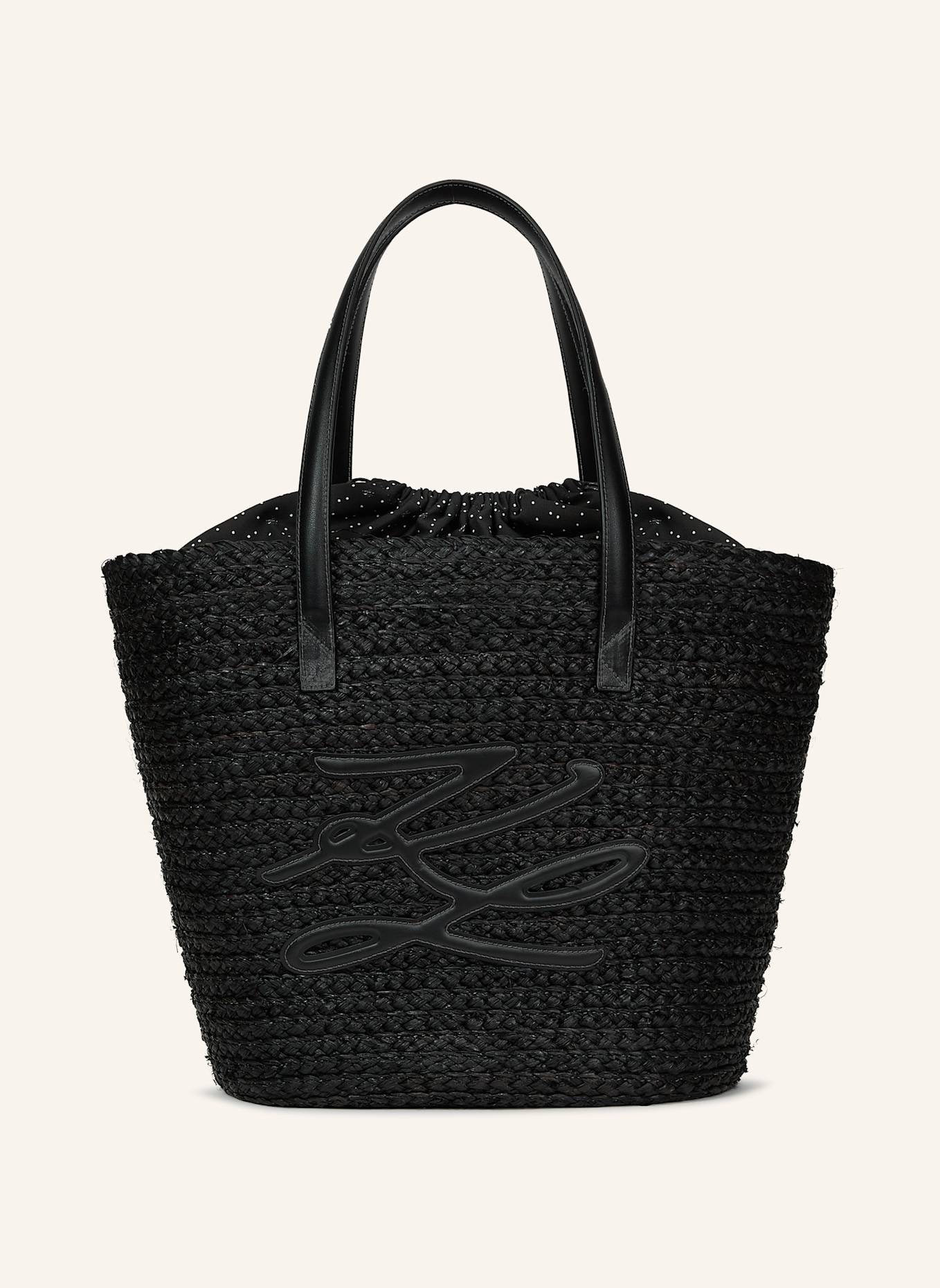 KARL LAGERFELD Strandtasche: SCHWARZ