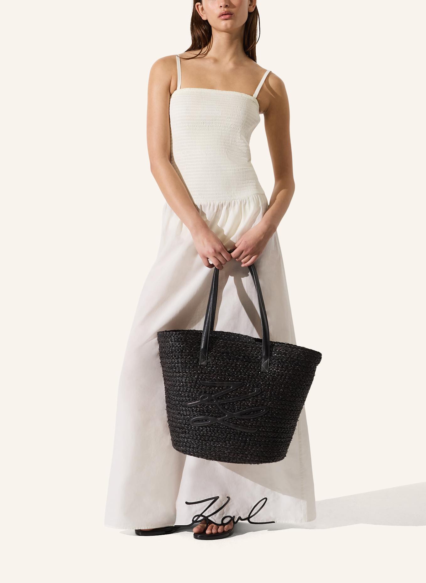 KARL LAGERFELD Strandtasche: SCHWARZ