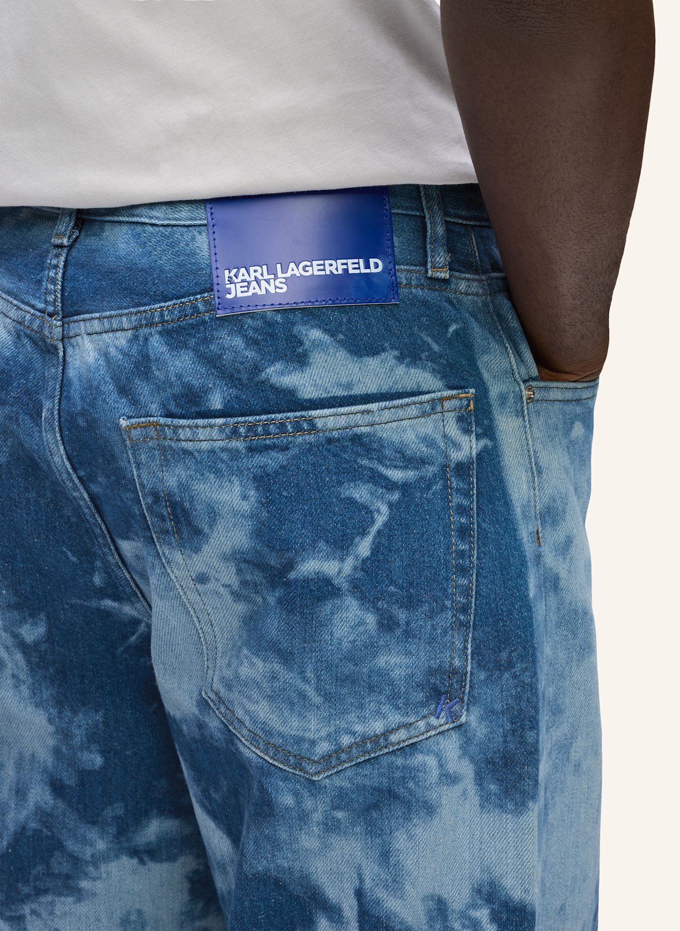 KARL LAGERFELD JEANS Jeans: WEISS/ BLAU