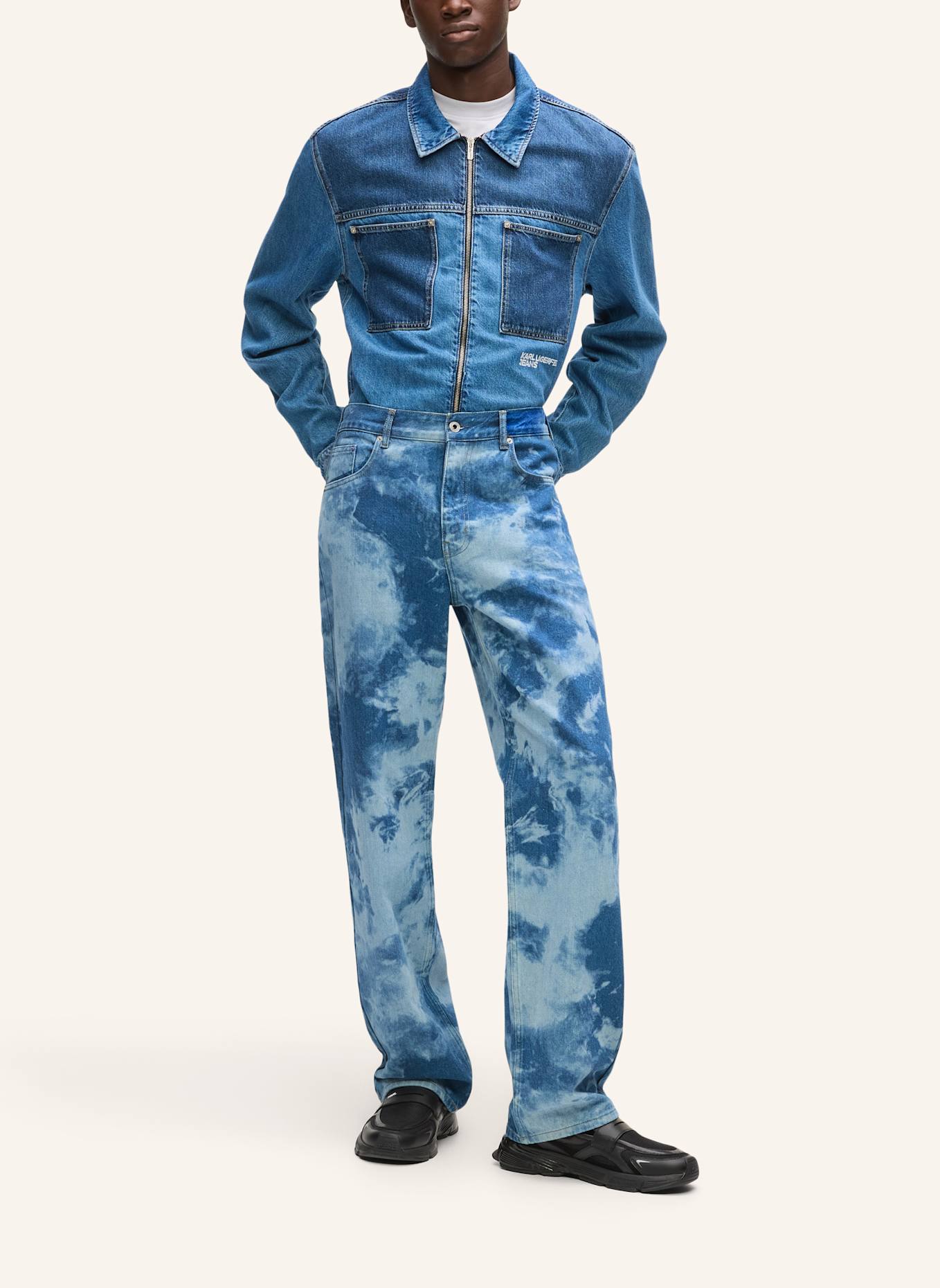 KARL LAGERFELD JEANS Jeans: WEISS/ BLAU