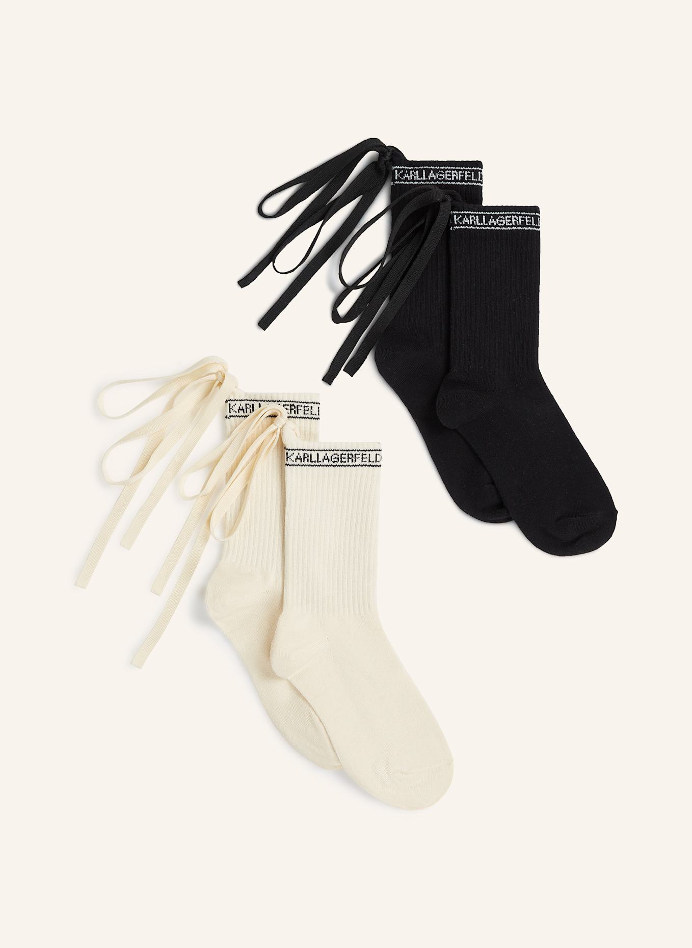 KARL LAGERFELD 2er-Pack Socken: SCHWARZ