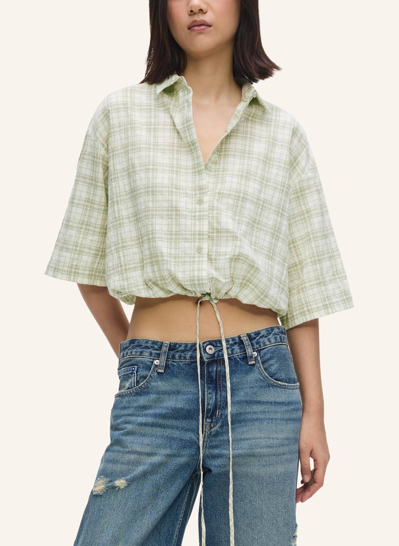KARL LAGERFELD JEANS Bluse: HELLGRÜN