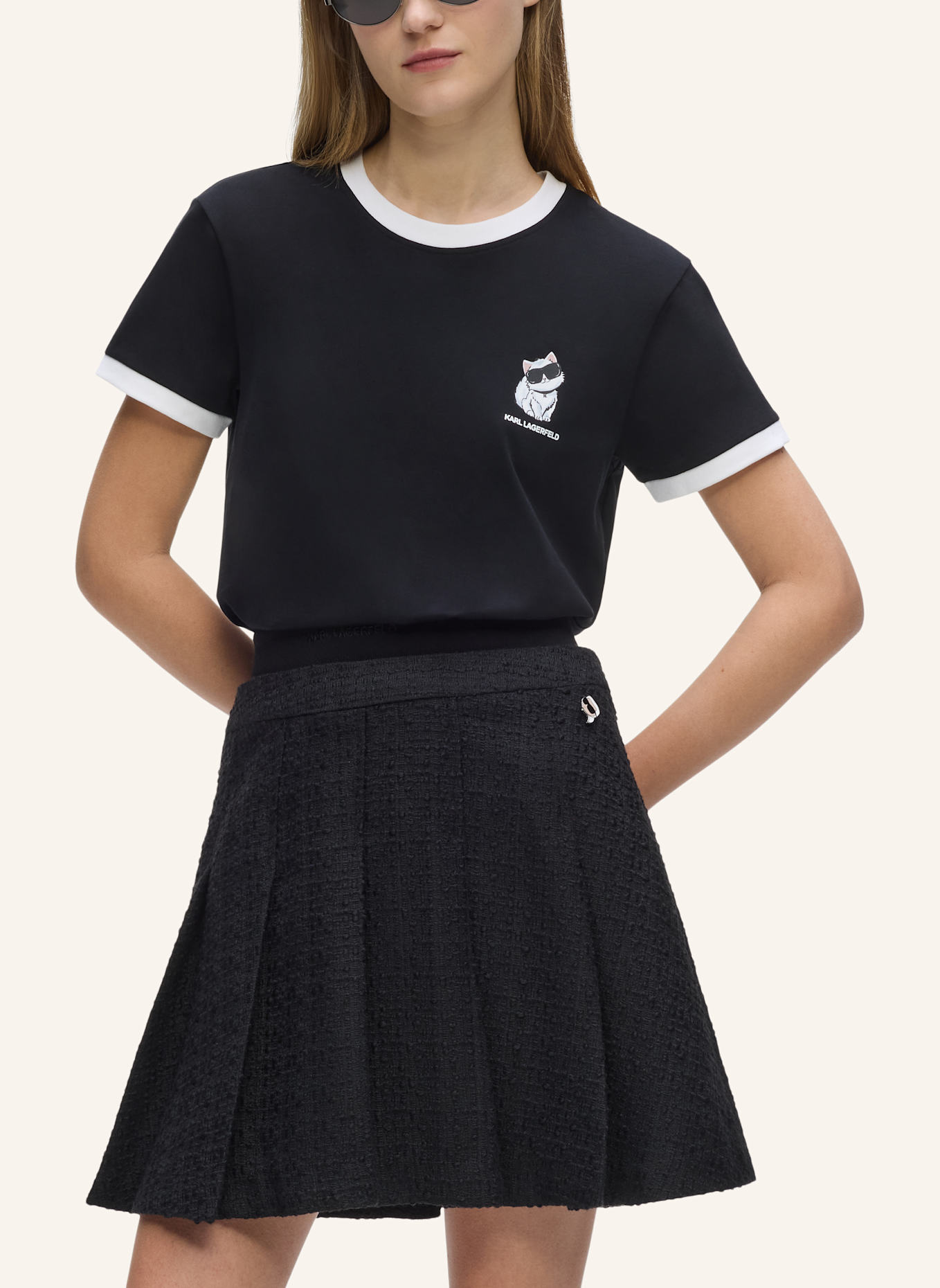 KARL LAGERFELD T-shirt: SCHWARZ