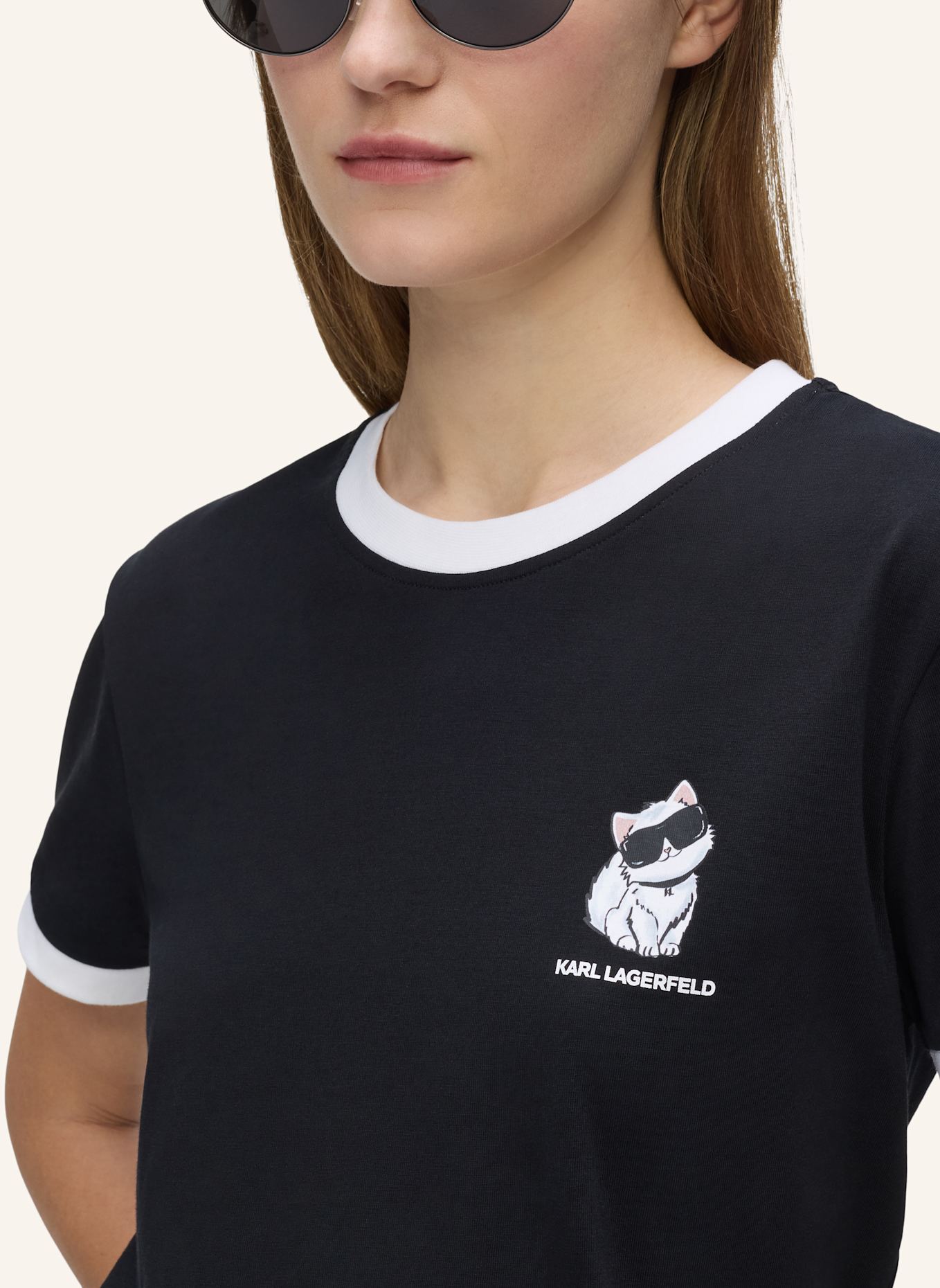 KARL LAGERFELD T-shirt: SCHWARZ