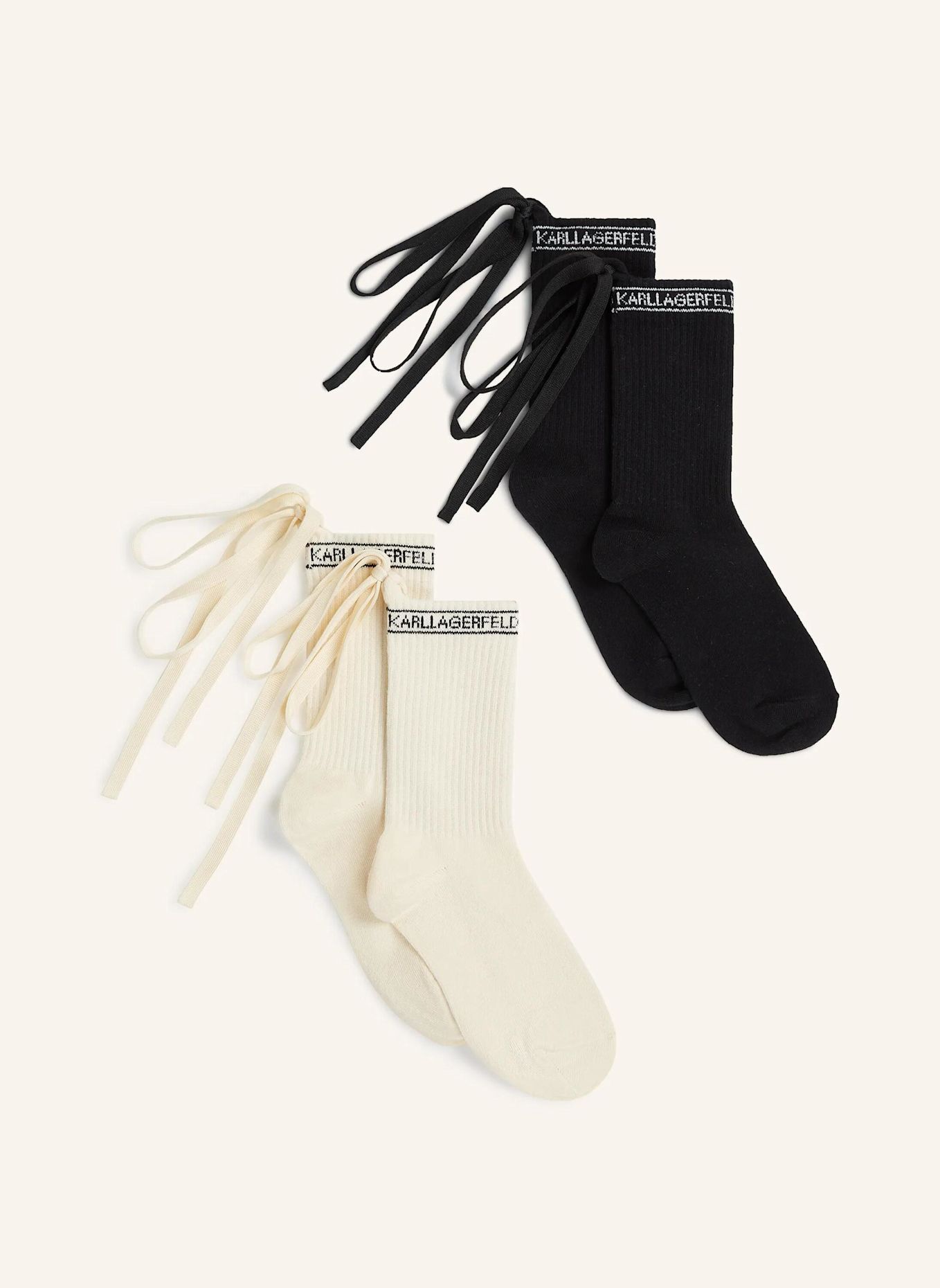 KARL LAGERFELD 2er-Pack Socken: SCHWARZ