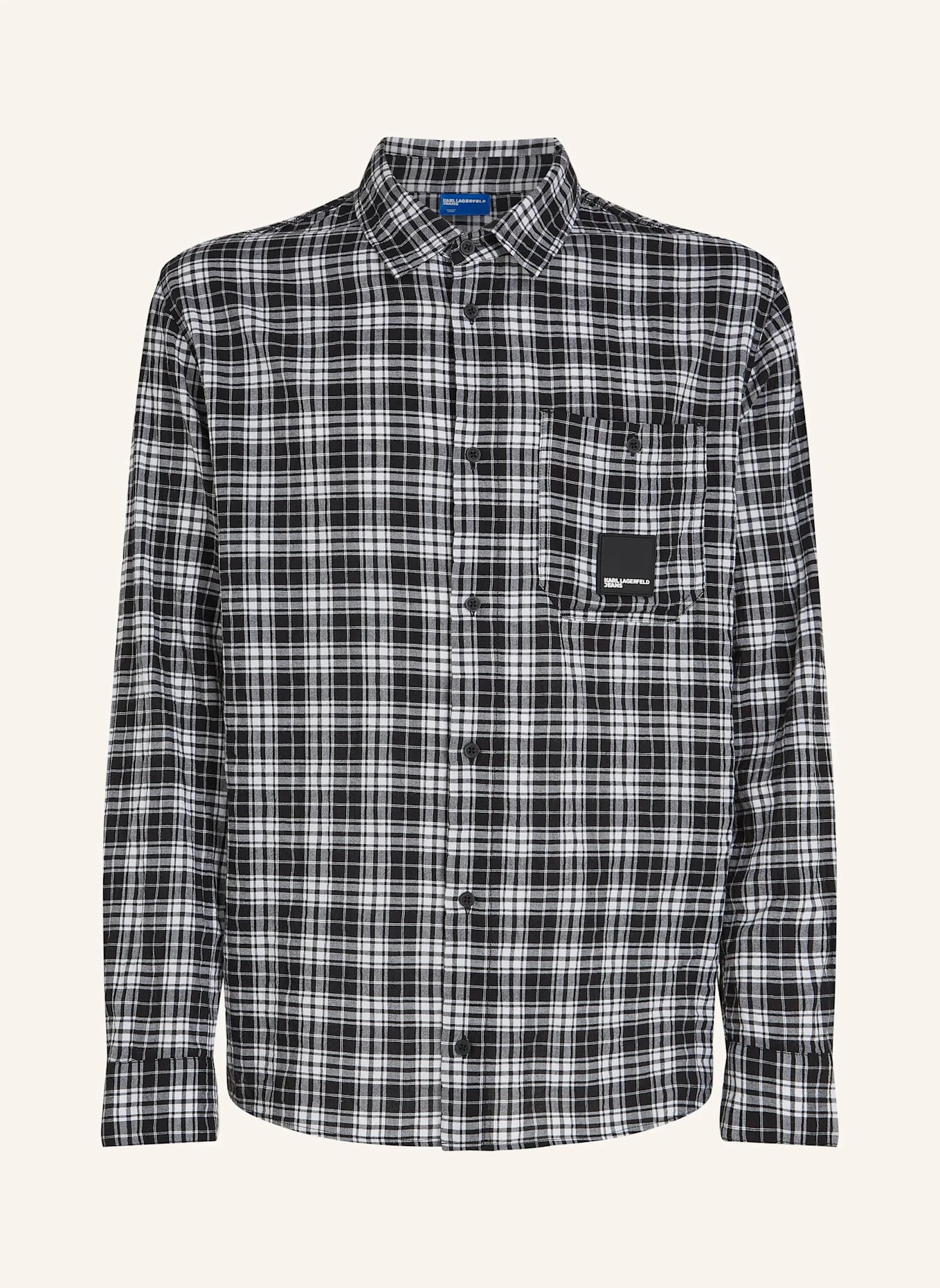 KARL LAGERFELD JEANS Hemd: SCHWARZ