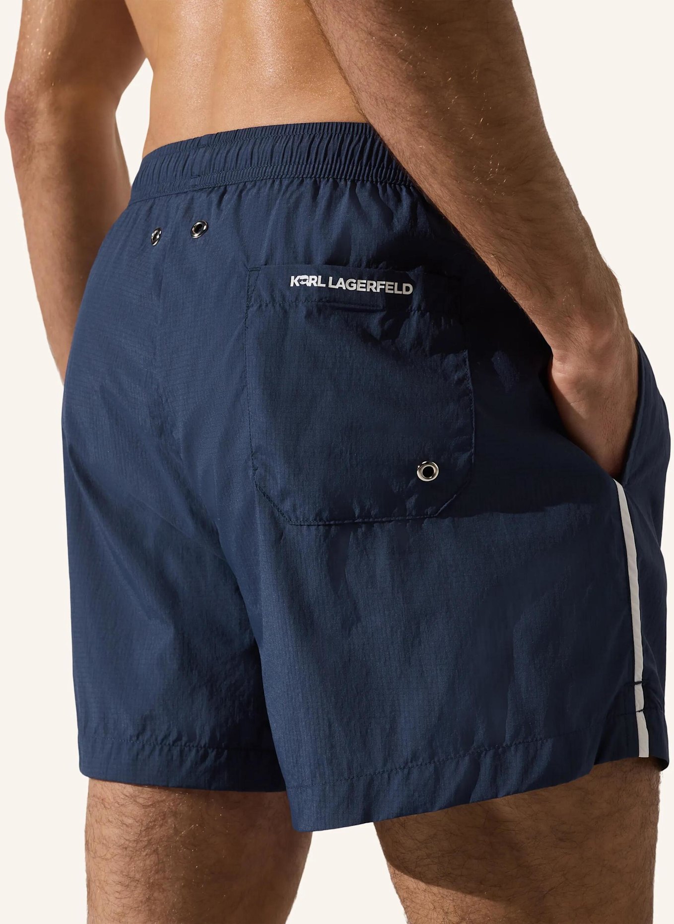 KARL LAGERFELD Bikini-Hose: DUNKELBLAU