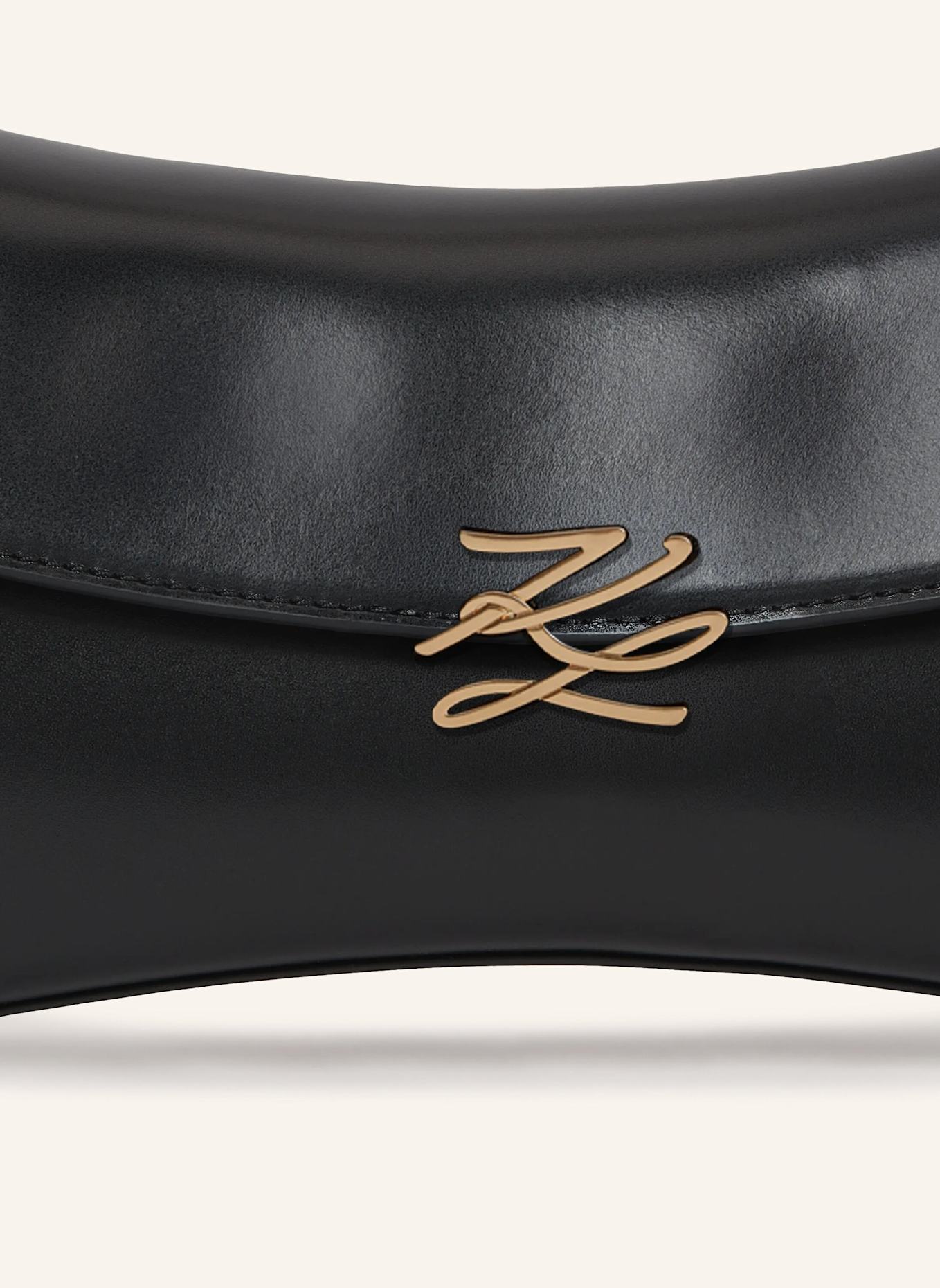 KARL LAGERFELD Schultertasche: SCHWARZ/ GOLD