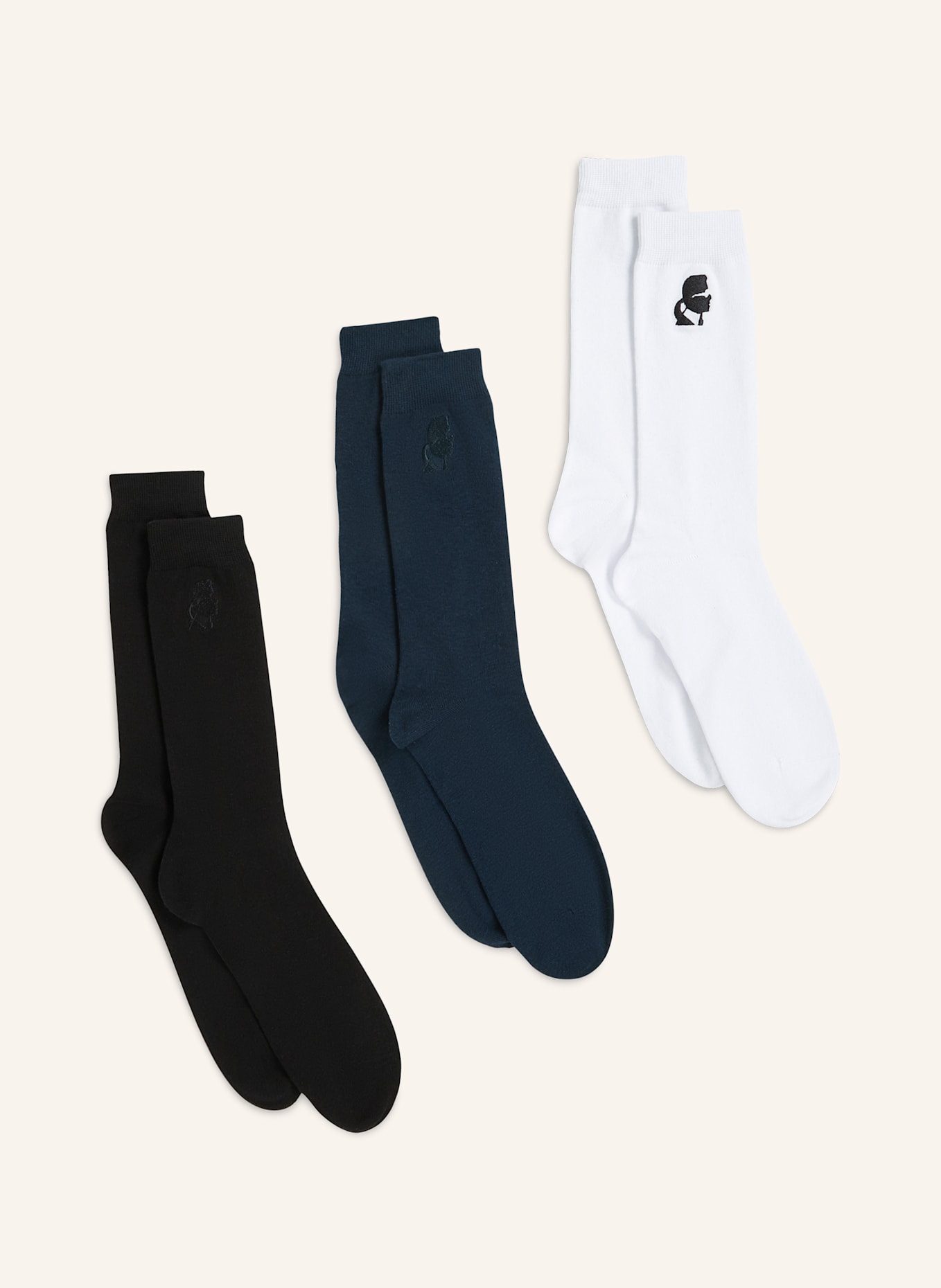 KARL LAGERFELD 3er-Pack Socken: BLAU