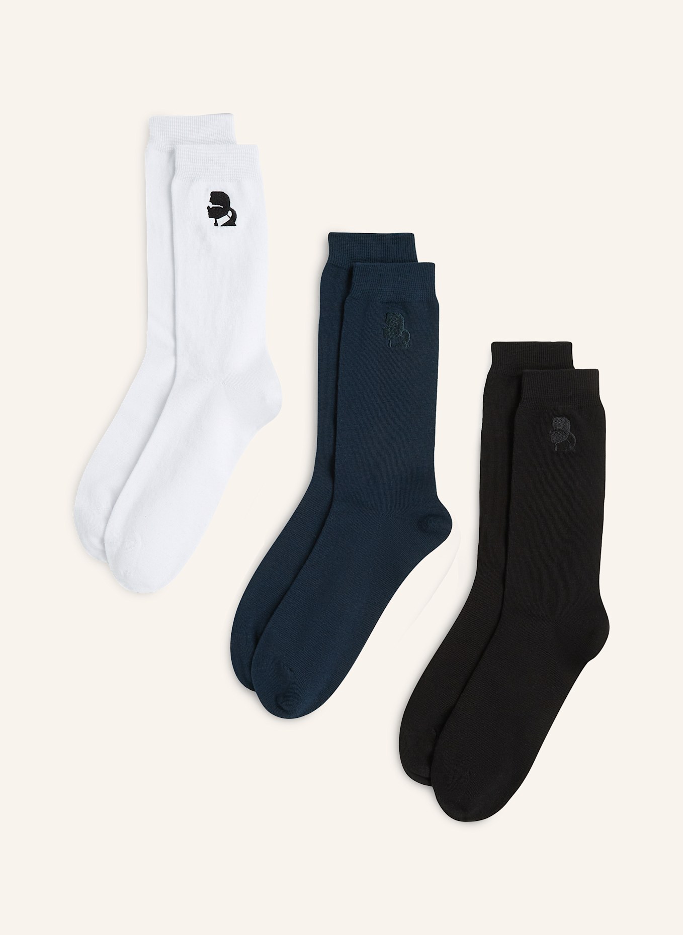 KARL LAGERFELD 3er-Pack Socken: BLAU