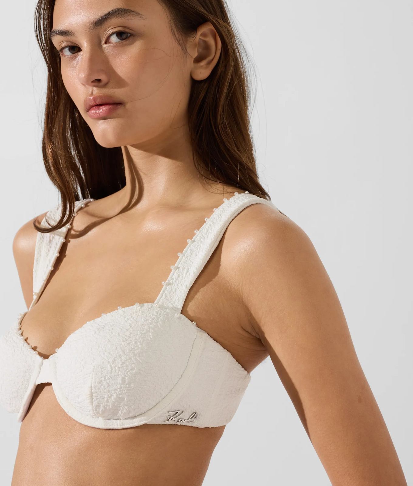 KARL LAGERFELD Bikini-Top: BEIGE