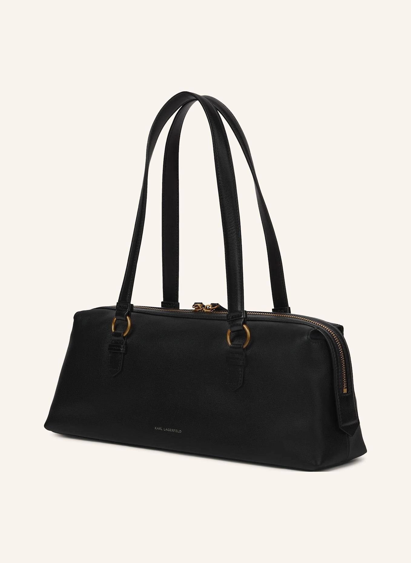 KARL LAGERFELD Bowlingtasche: SCHWARZ/ GOLD