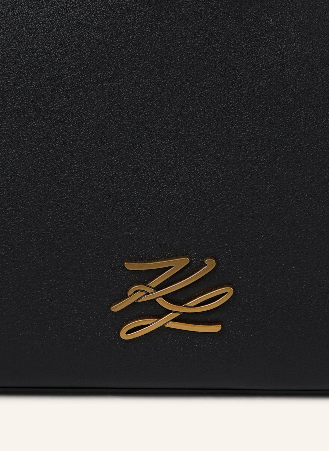 KARL LAGERFELD Bowlingtasche: SCHWARZ/ GOLD