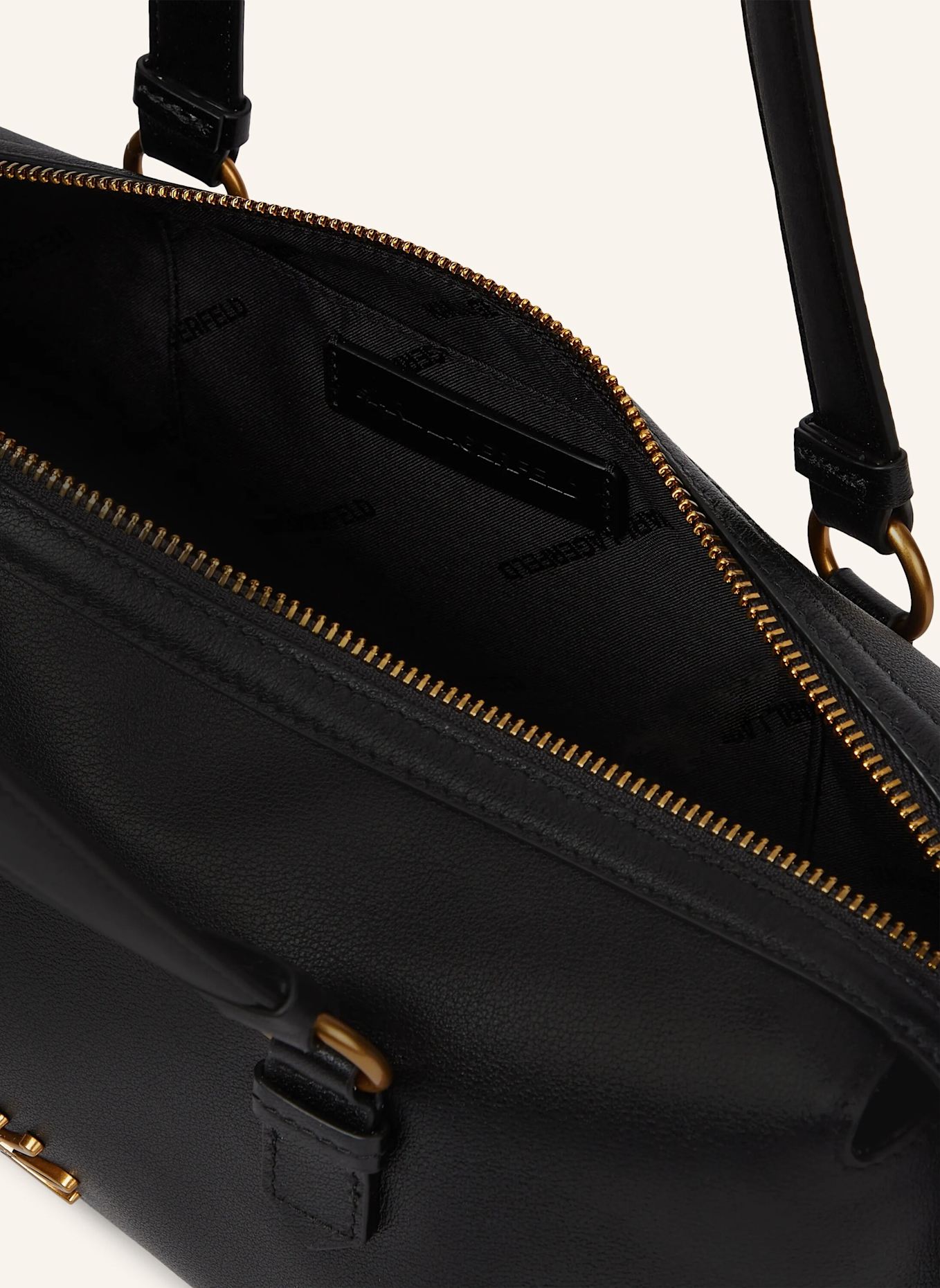KARL LAGERFELD Bowlingtasche: SCHWARZ/ GOLD