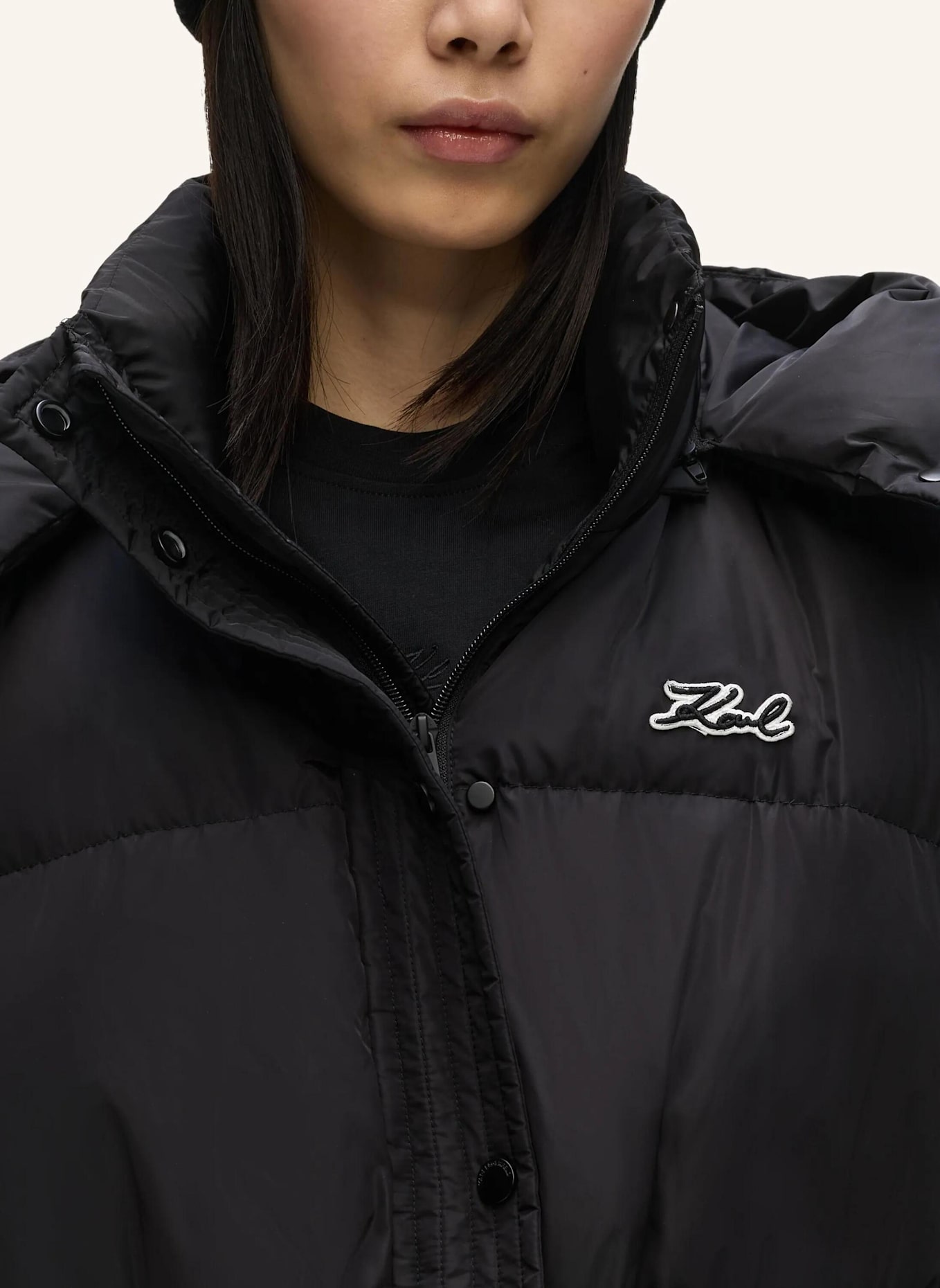 KARL LAGERFELD Mantel: SCHWARZ