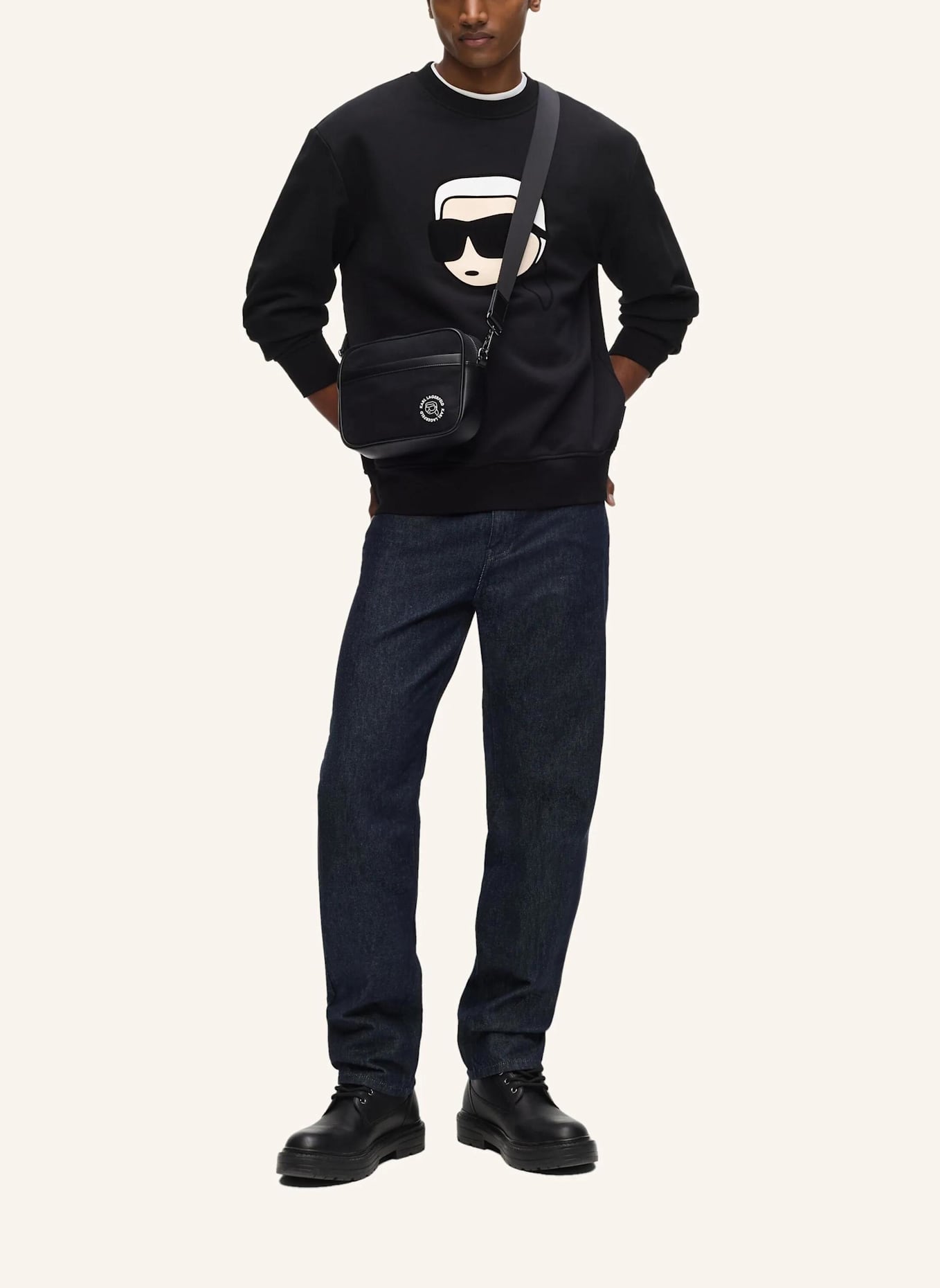 KARL LAGERFELD Sweatshirt: SCHWARZ