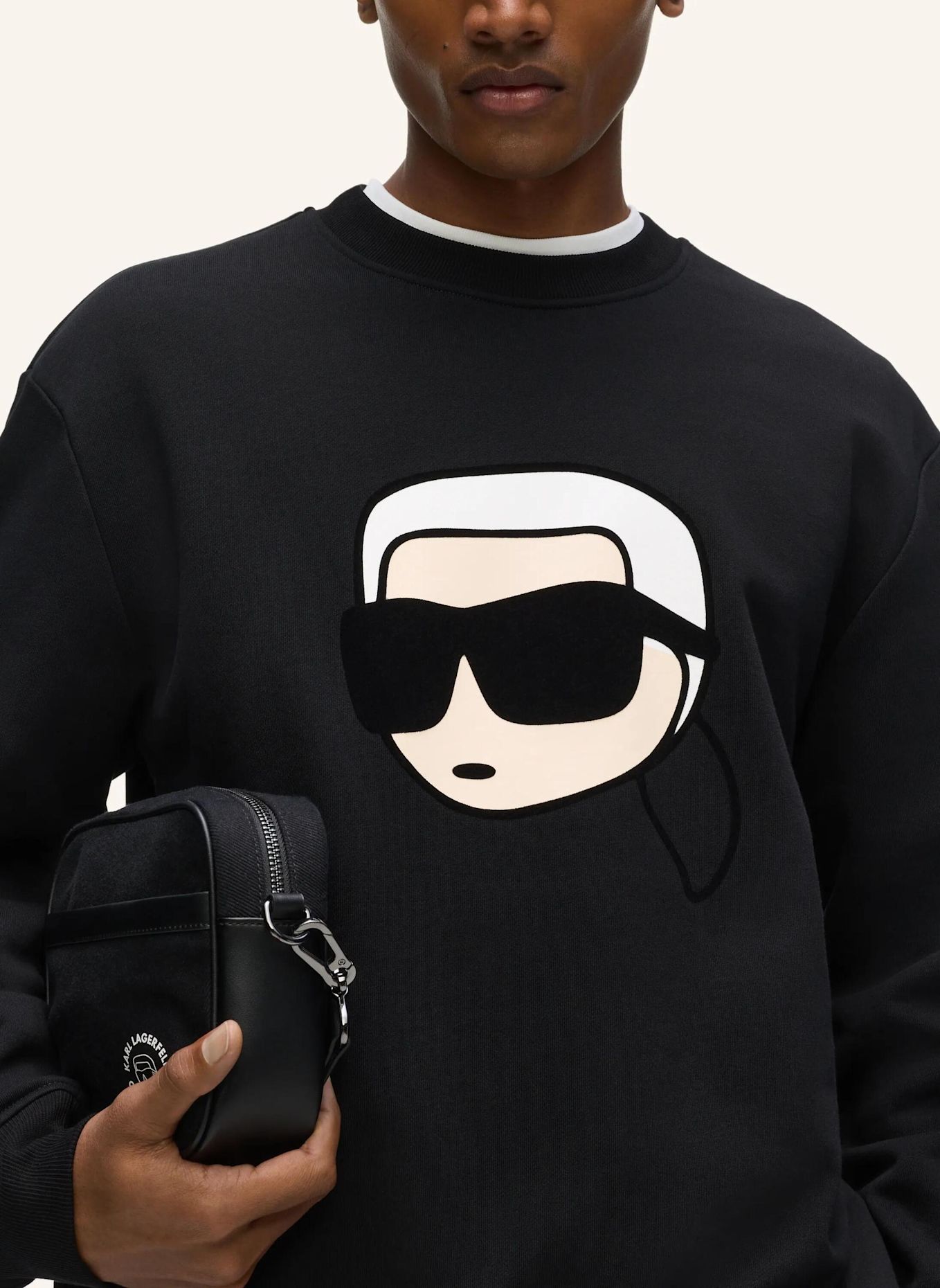KARL LAGERFELD Sweatshirt: SCHWARZ