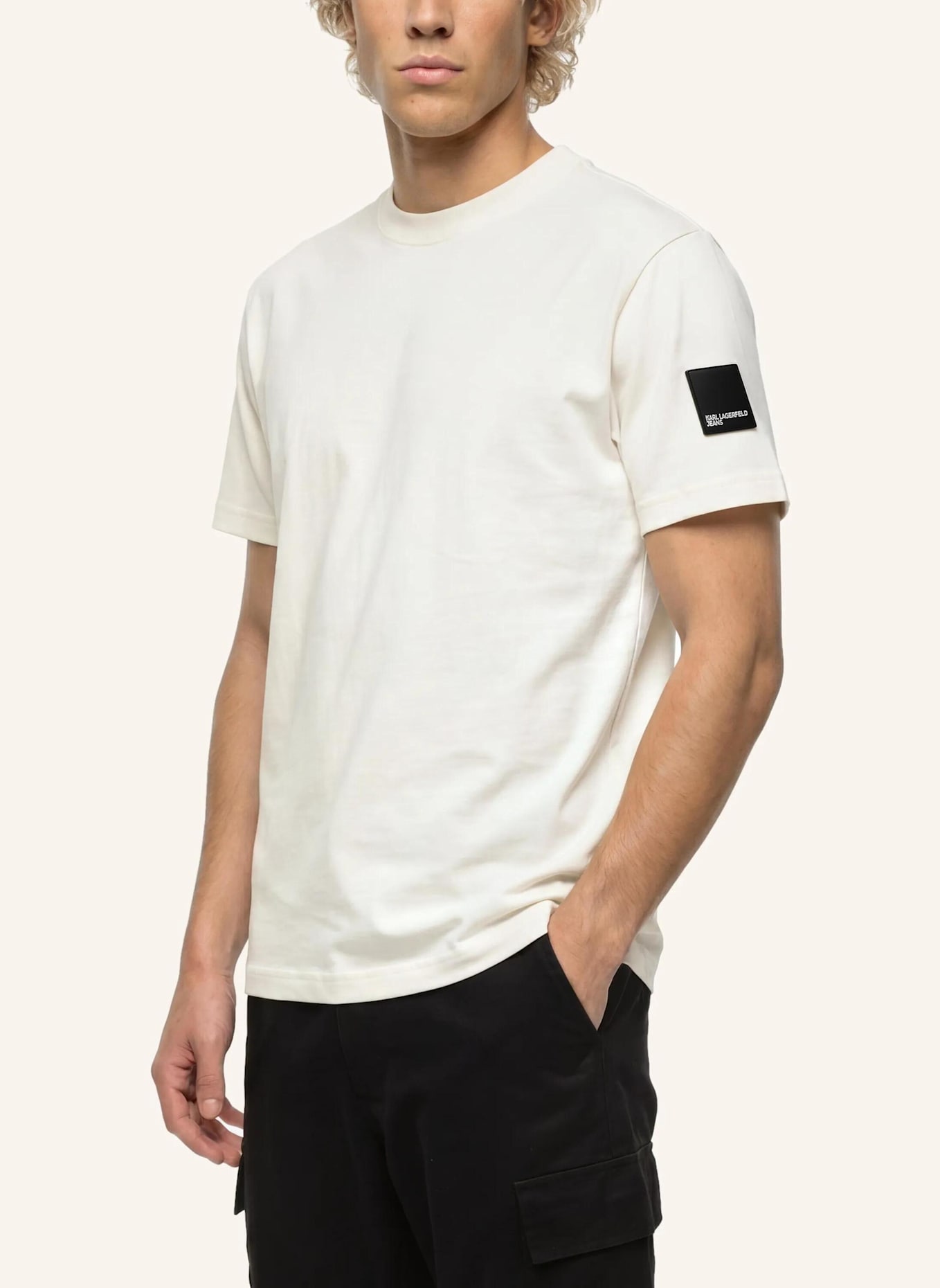 KARL LAGERFELD JEANS T-shirt: BEIGE