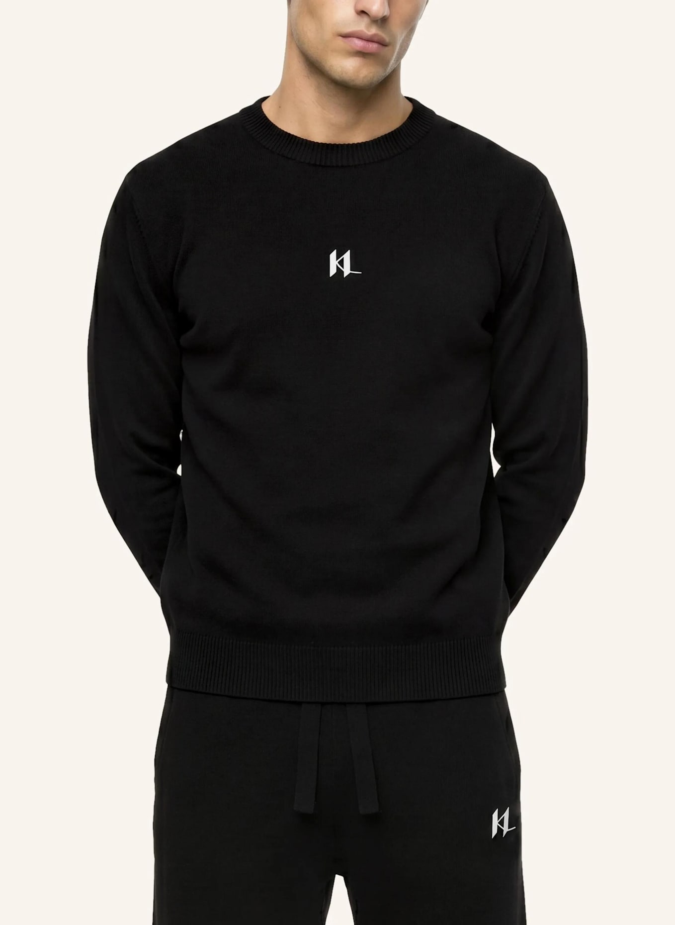 KARL LAGERFELD Top: SCHWARZ