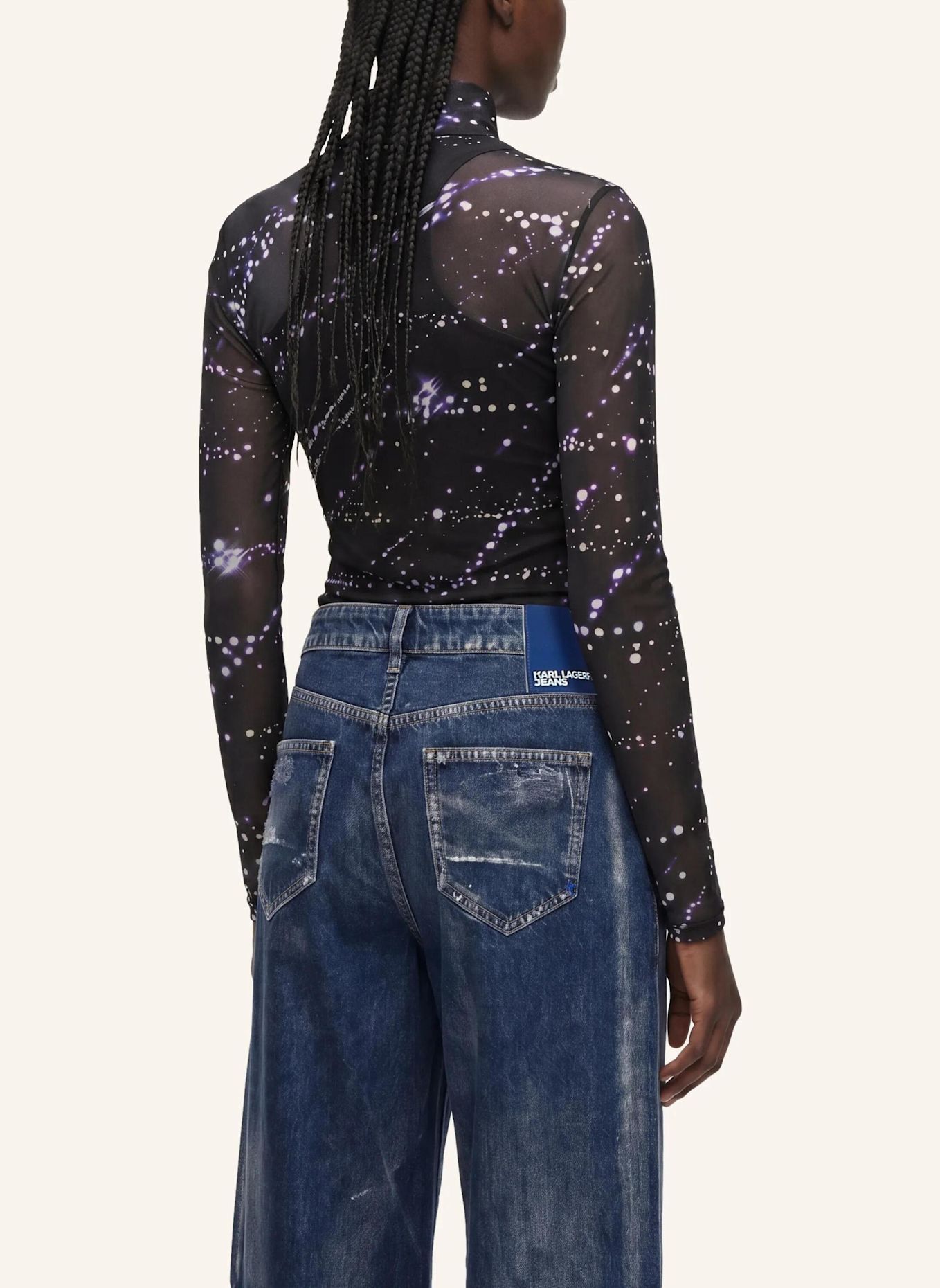 KARL LAGERFELD JEANS Top: SCHWARZ