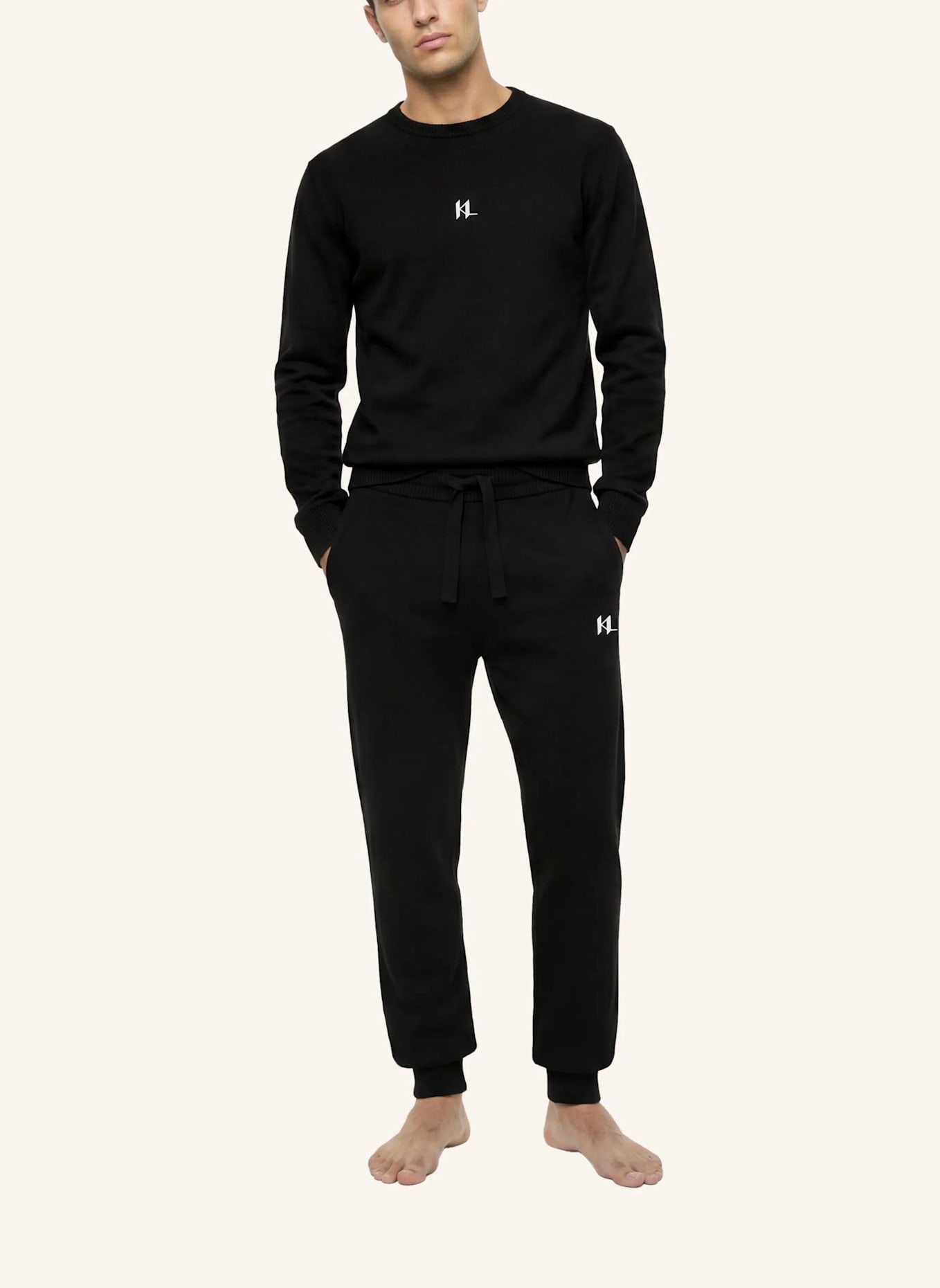 KARL LAGERFELD Top: SCHWARZ