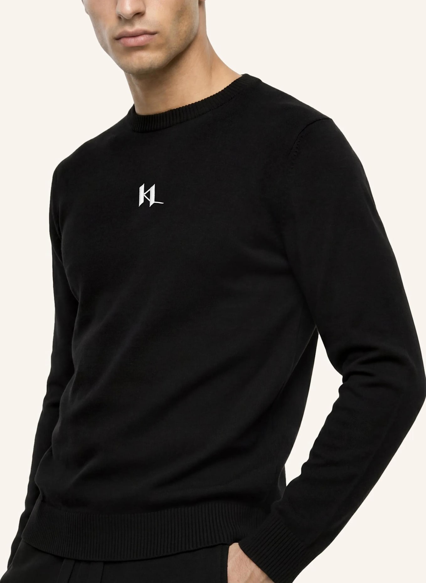 KARL LAGERFELD Top: SCHWARZ