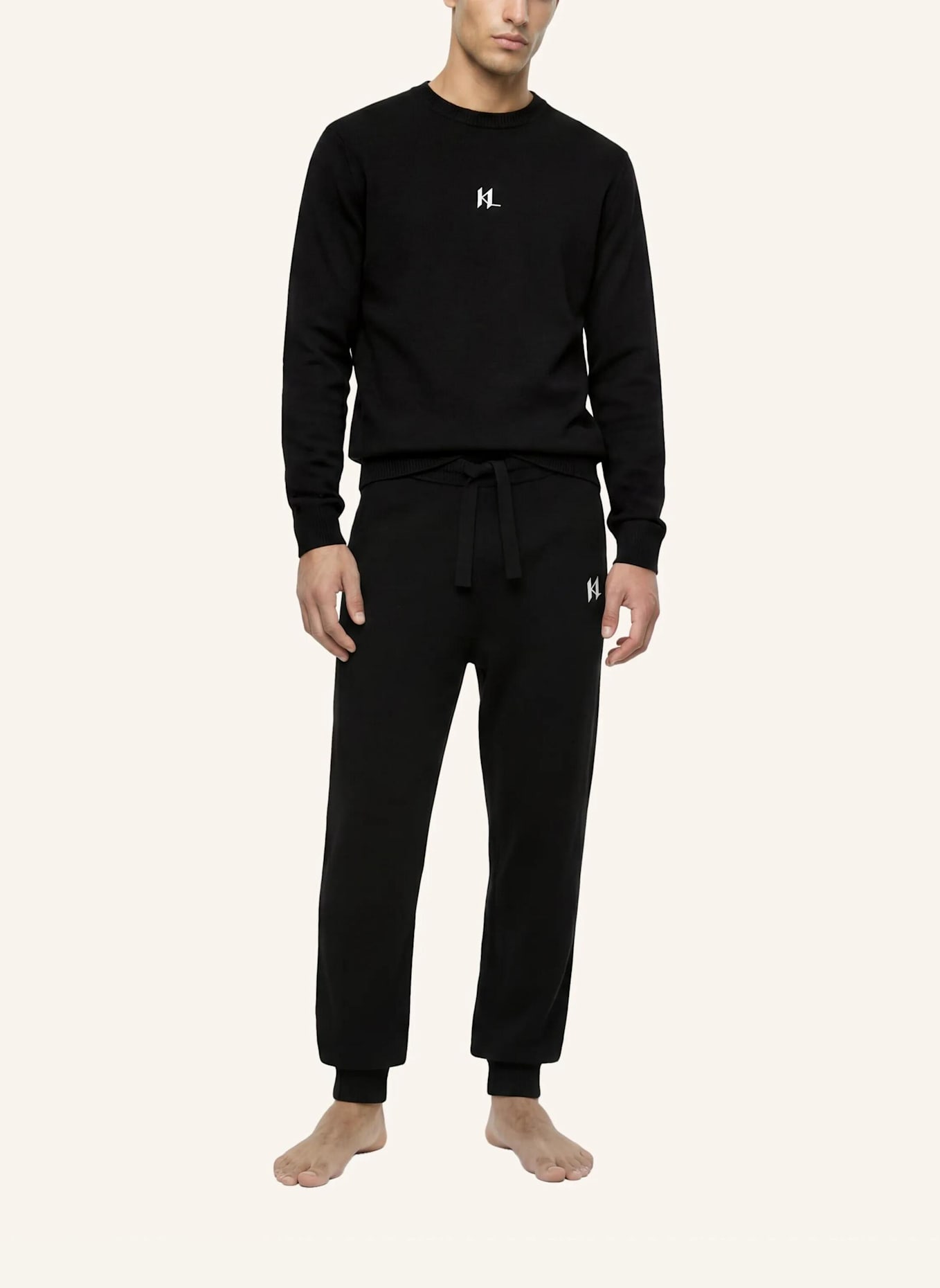 KARL LAGERFELD Hose: SCHWARZ
