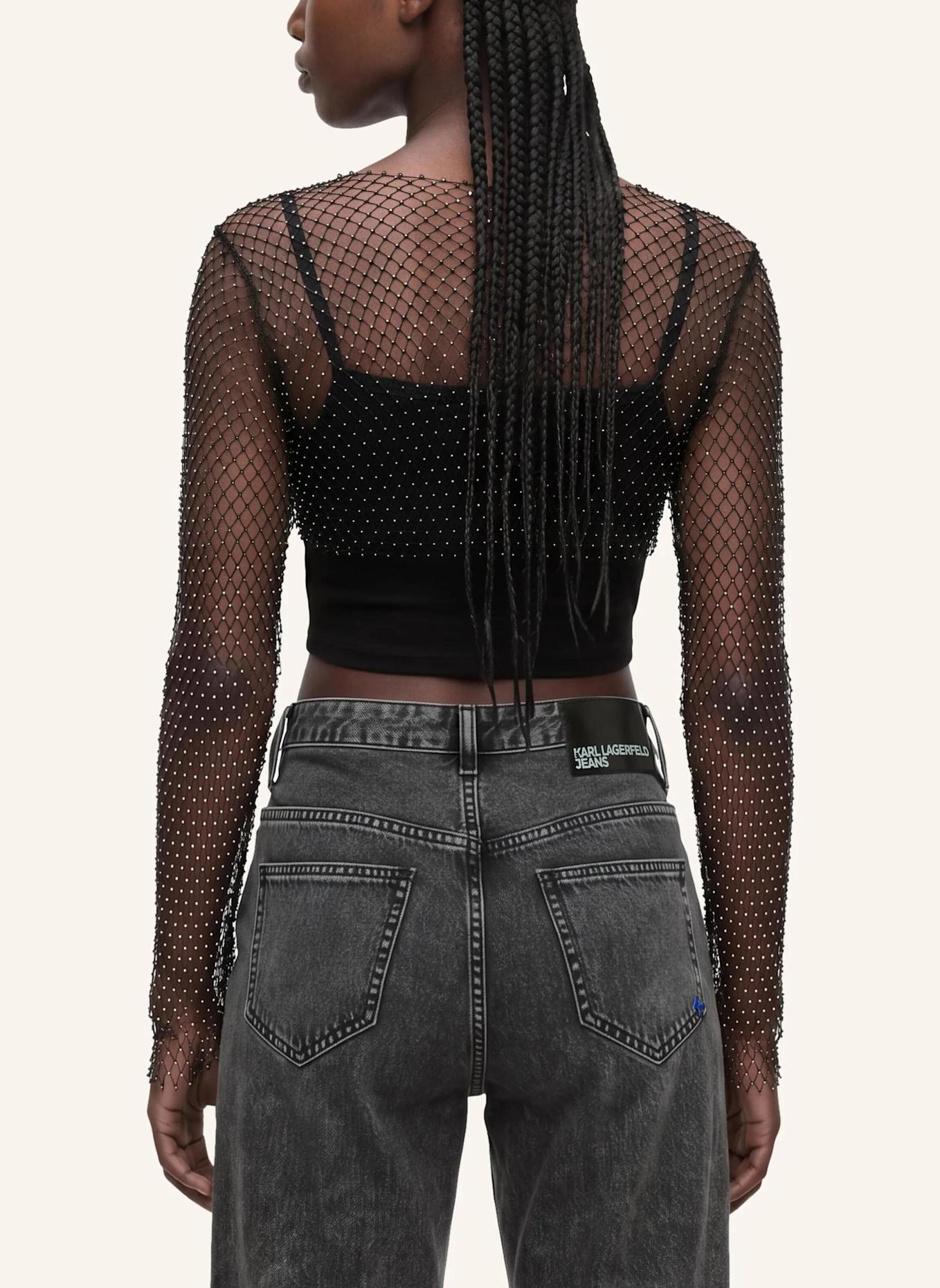 KARL LAGERFELD JEANS Top: SCHWARZ