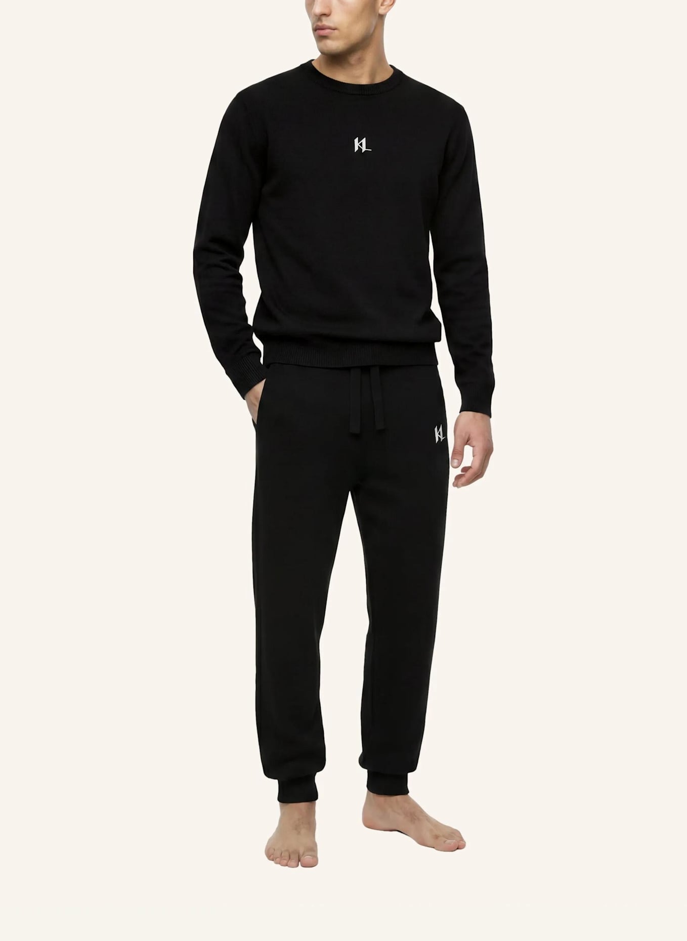 KARL LAGERFELD Hose: SCHWARZ