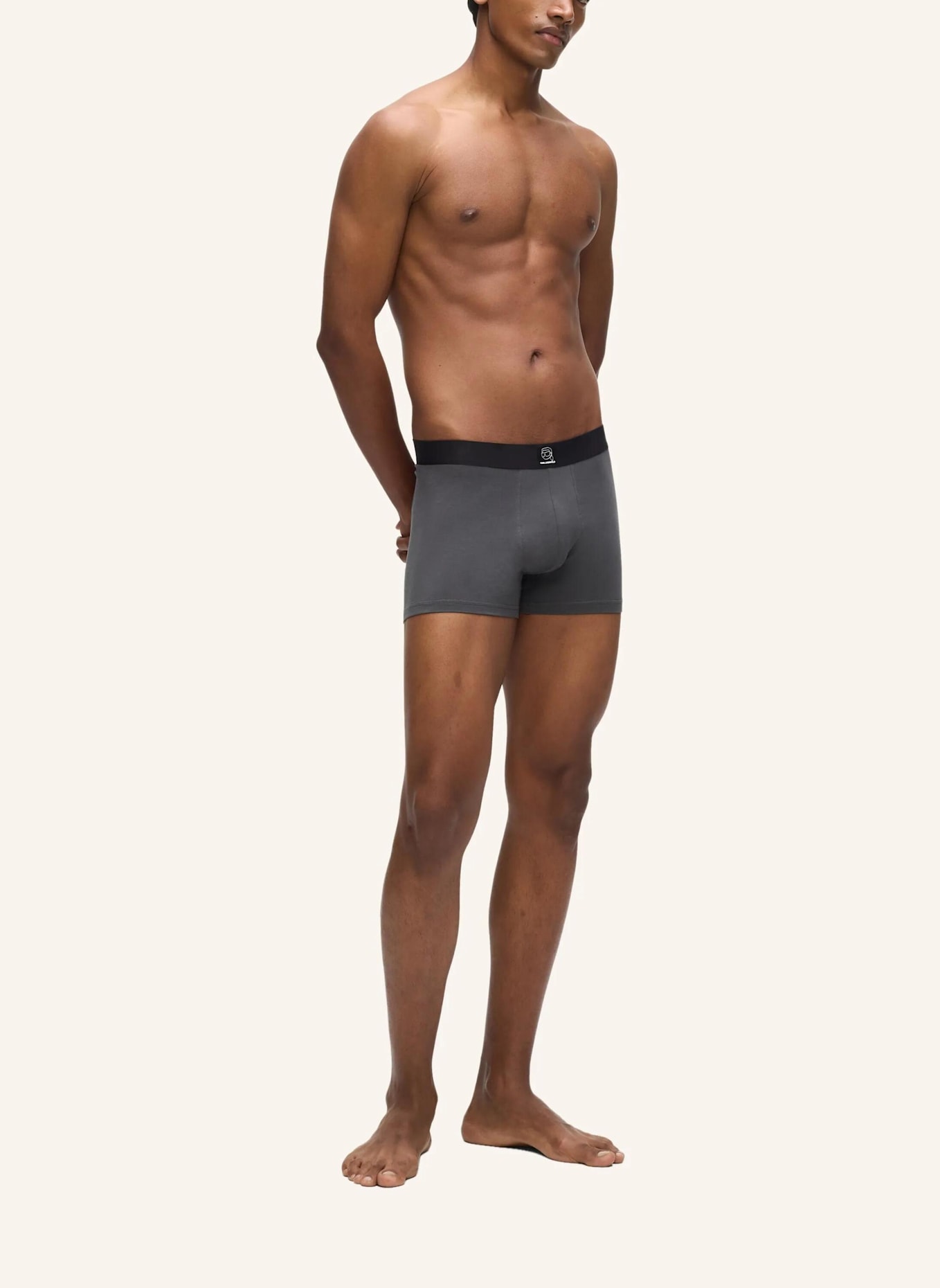 KARL LAGERFELD Unterwäsche Hose: SCHWARZ / HELLGRAU