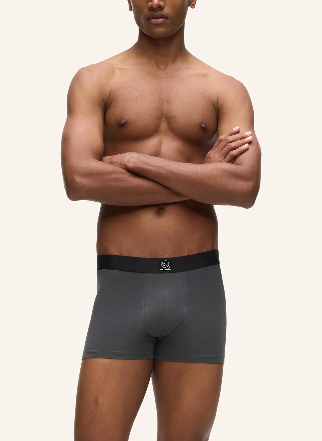 KARL LAGERFELD Unterwäsche Hose: SCHWARZ / HELLGRAU