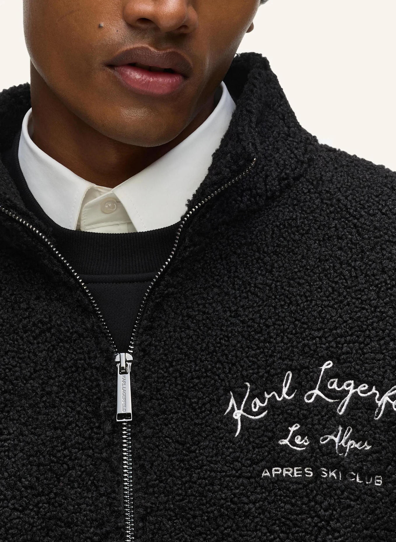 KARL LAGERFELD Top: SCHWARZ