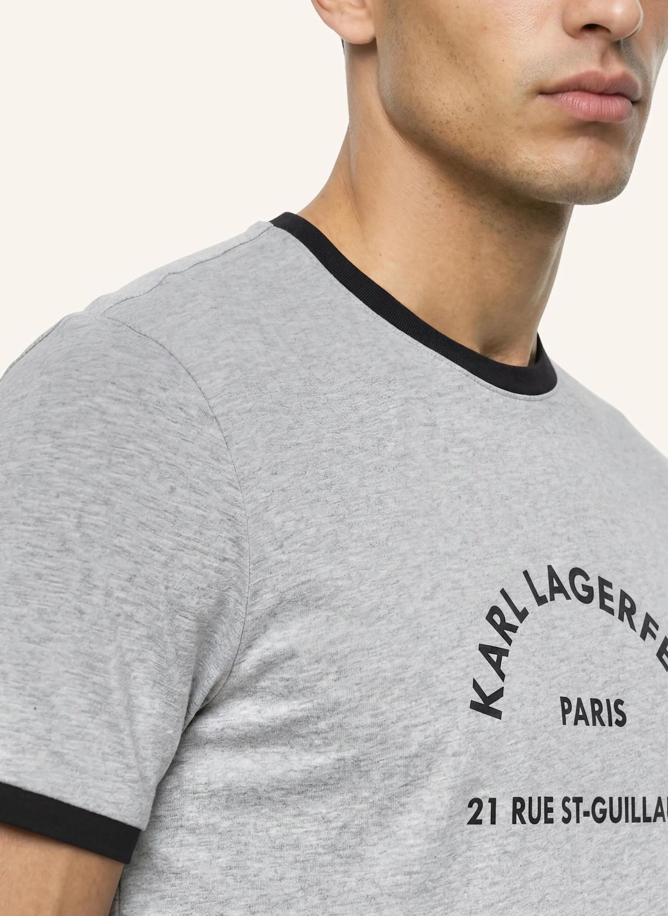 KARL LAGERFELD Nachtwäsche: GRAU / SCHWARZ
