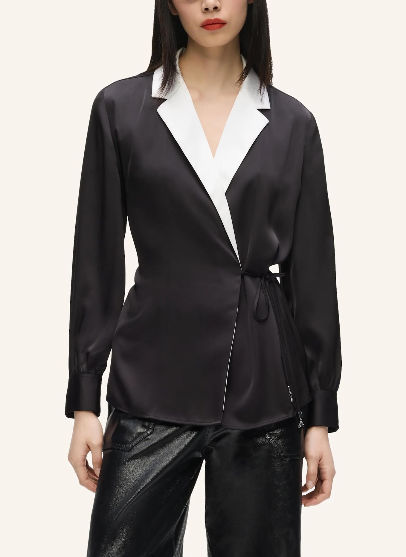 KARL LAGERFELD Bluse: SCHWARZ