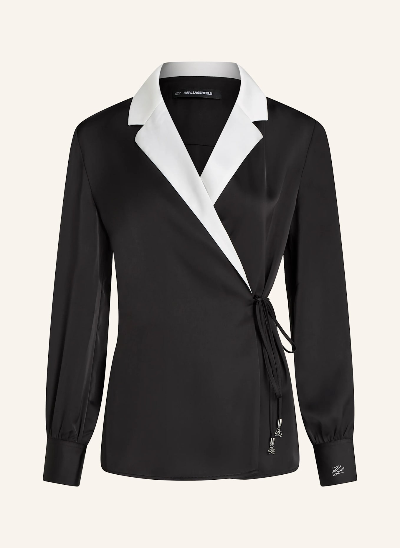 KARL LAGERFELD Bluse: SCHWARZ