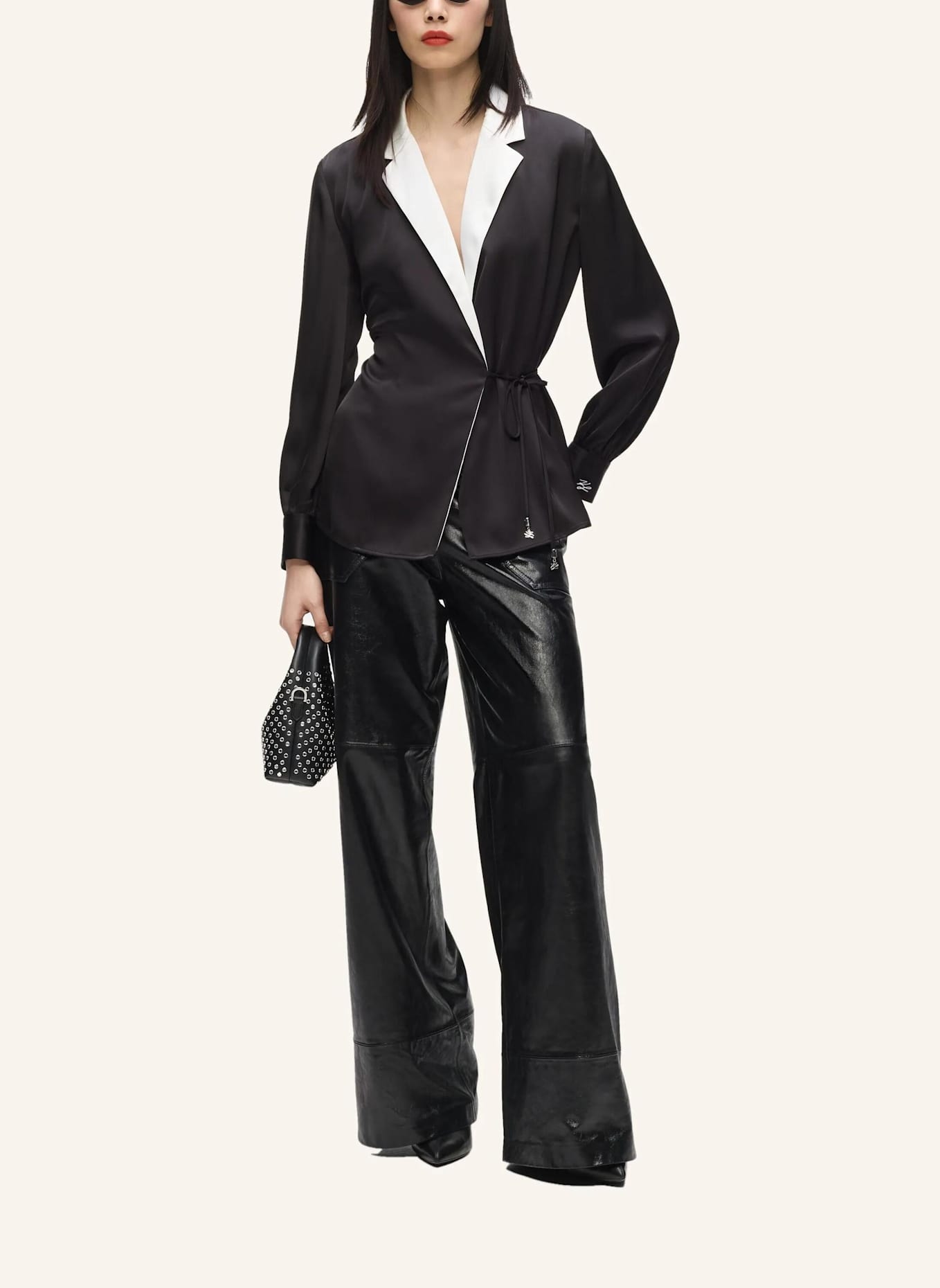 KARL LAGERFELD Bluse: SCHWARZ