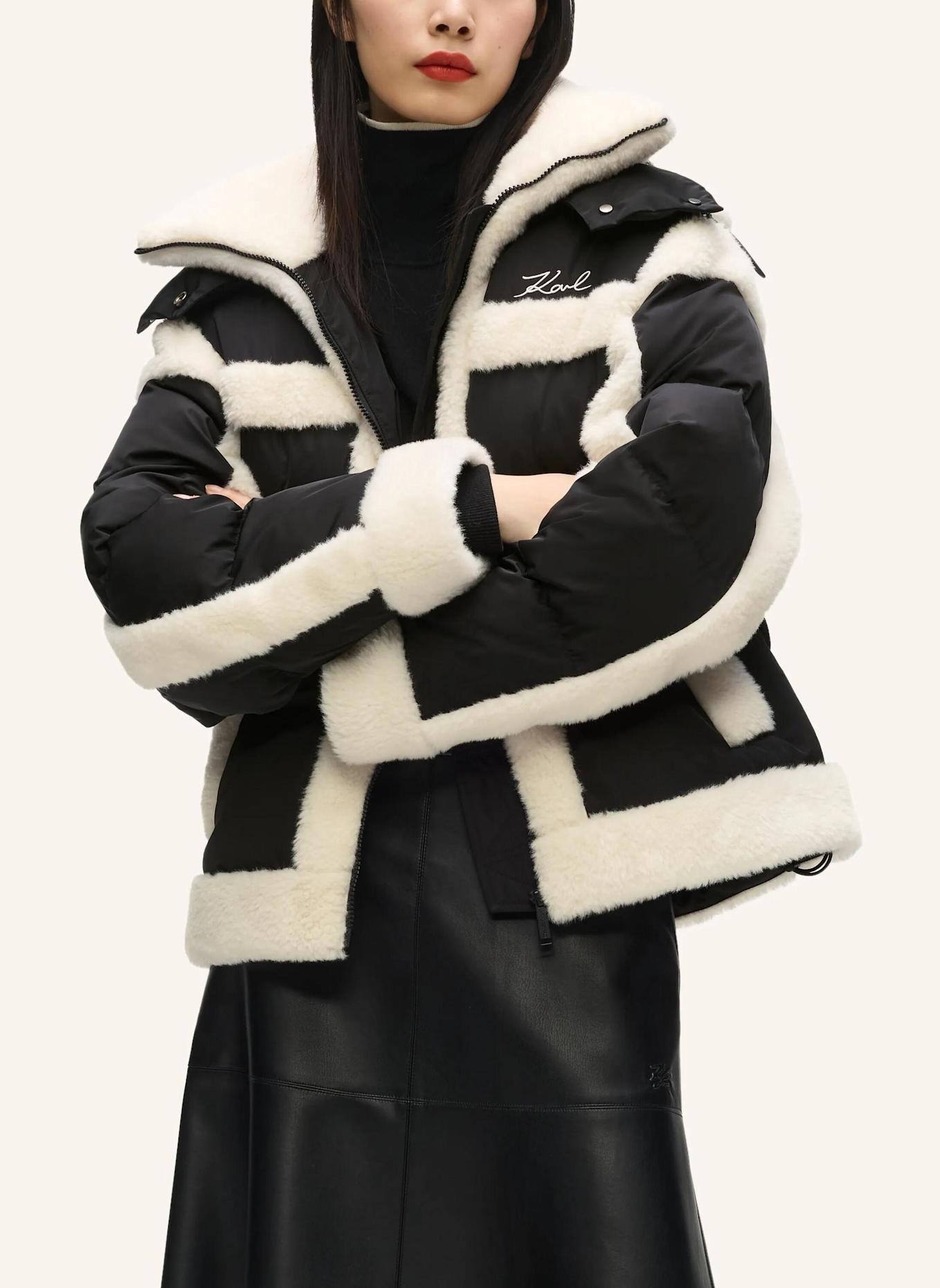KARL LAGERFELD Mantel: SCHWARZ