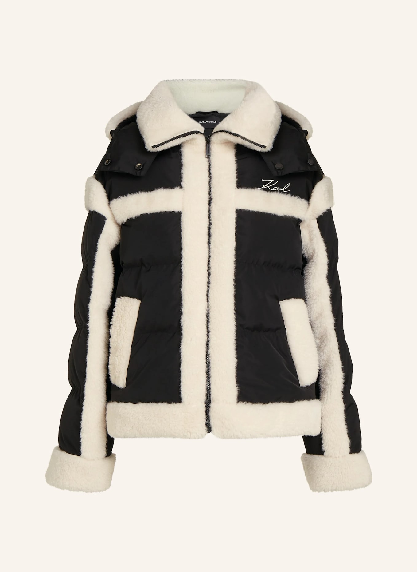 KARL LAGERFELD Mantel: SCHWARZ