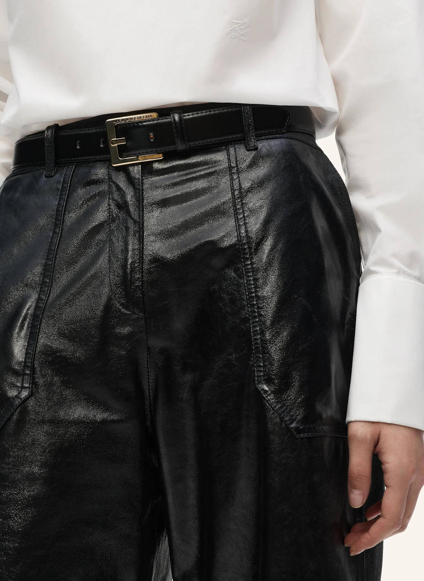 KARL LAGERFELD Gürtel: SCHWARZ/ GOLD
