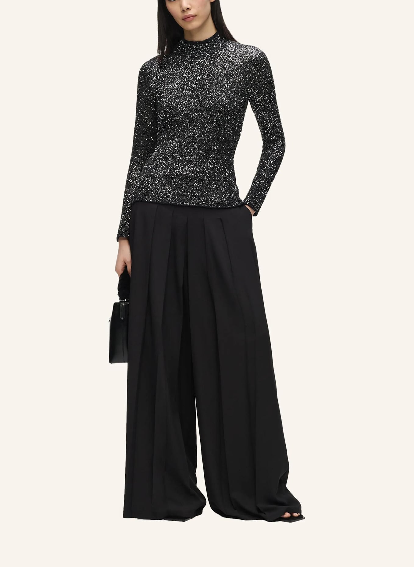 KARL LAGERFELD Top: DUNKELGRAU