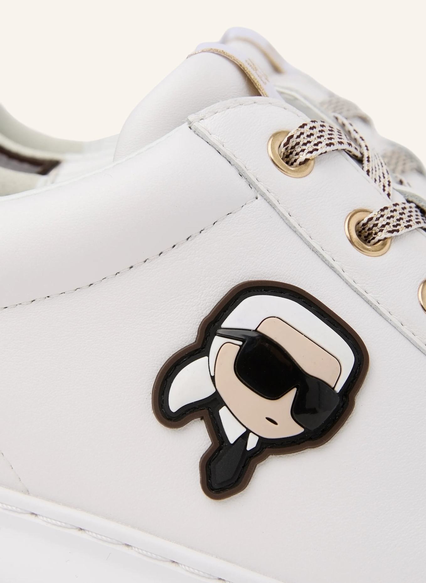 KARL LAGERFELD Sneaker: WEISS/ BRAUN