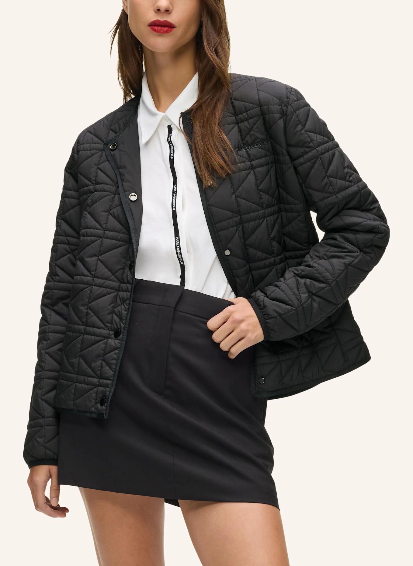 KARL LAGERFELD Mantel: SCHWARZ