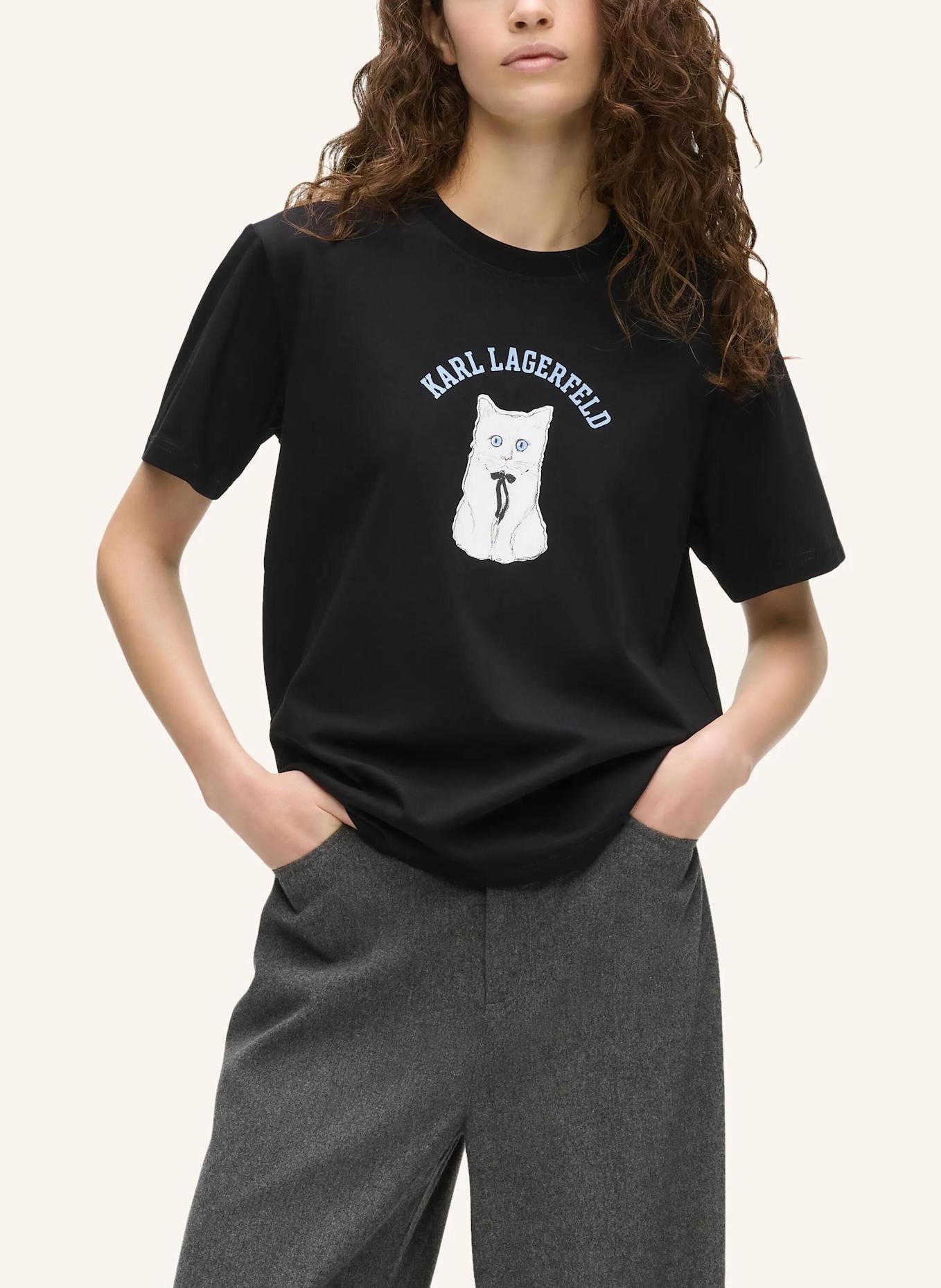 KARL LAGERFELD T-shirt: SCHWARZ