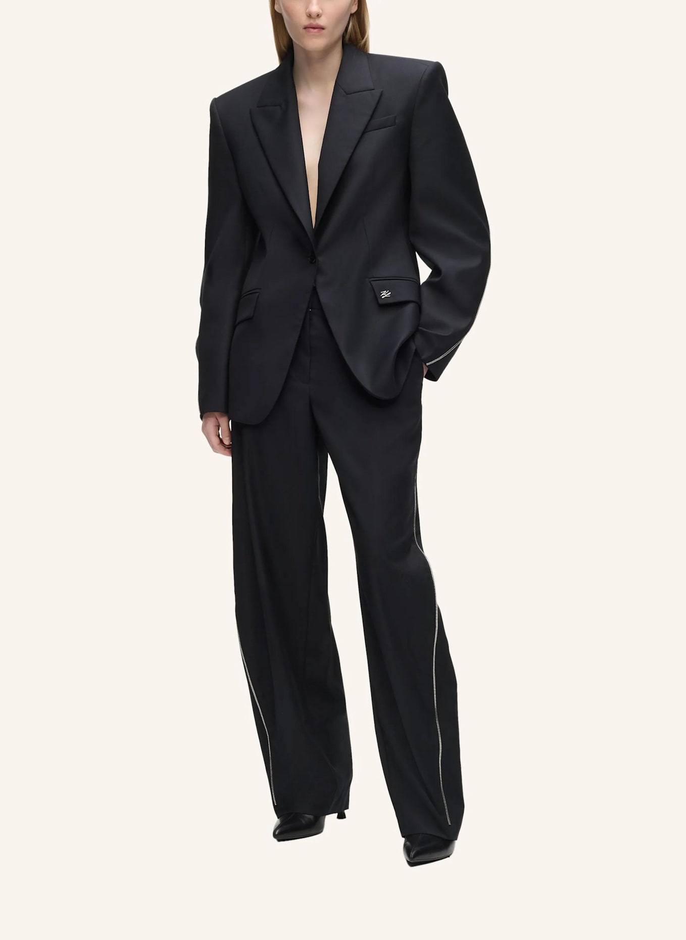KARL LAGERFELD Hose: SCHWARZ