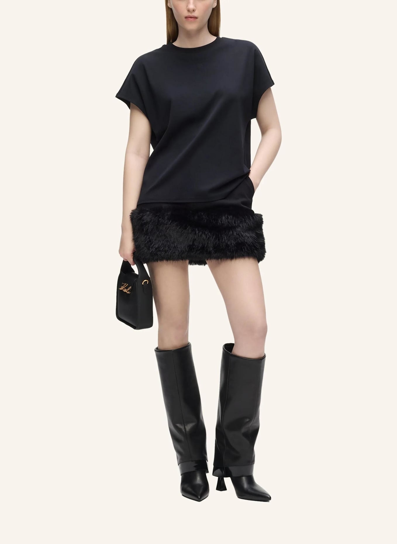 KARL LAGERFELD T-shirt: SCHWARZ