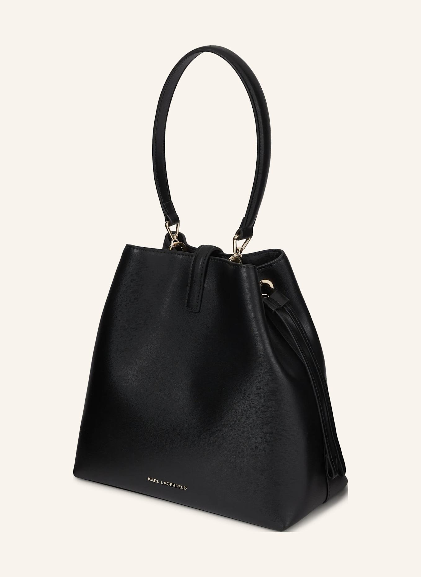 KARL LAGERFELD Beuteltasche: SCHWARZ/ GOLD
