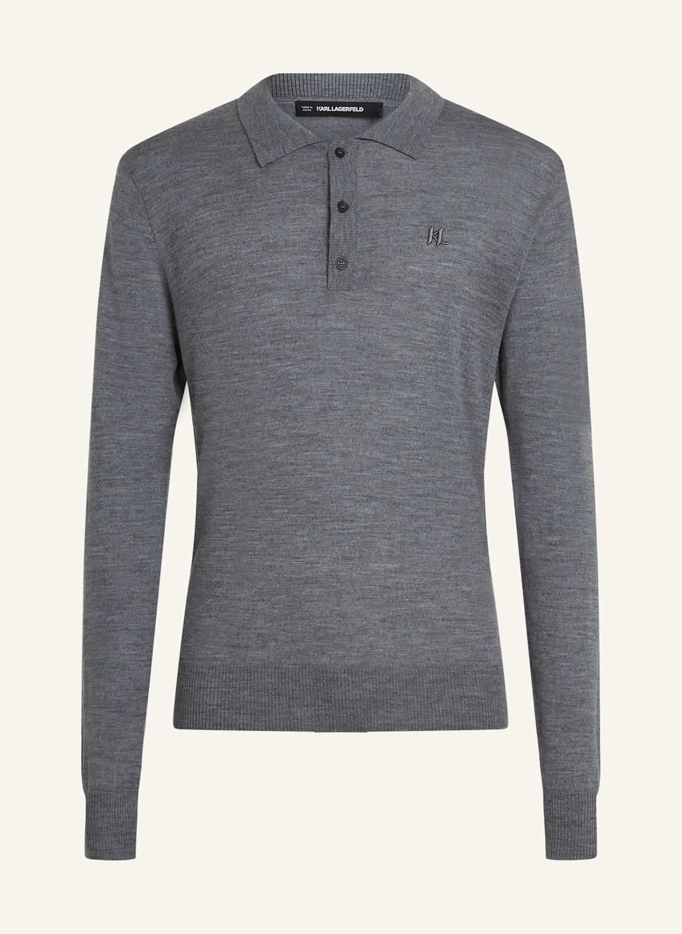 KARL LAGERFELD Poloshirt: GRAU