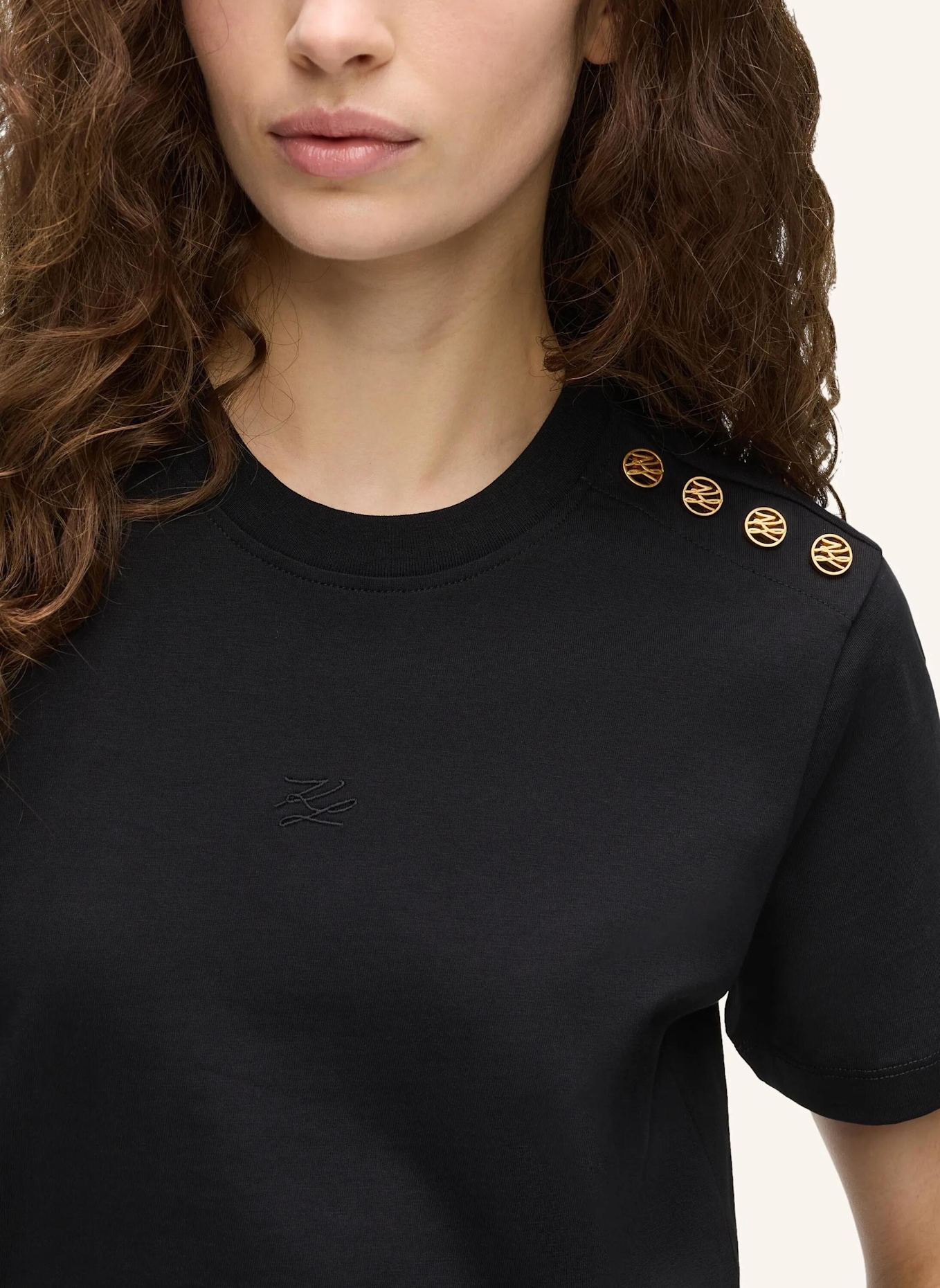 KARL LAGERFELD T-shirt: SCHWARZ